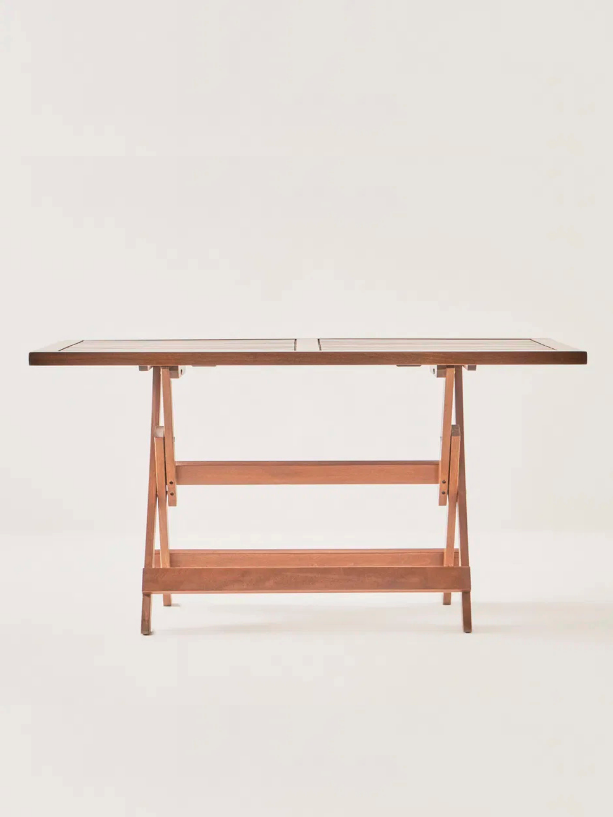 İstanbul Katlanır Masa 90x160 | Fırınlanmış Gürgen Ağacı, Dış Mekan Ahşap Masa