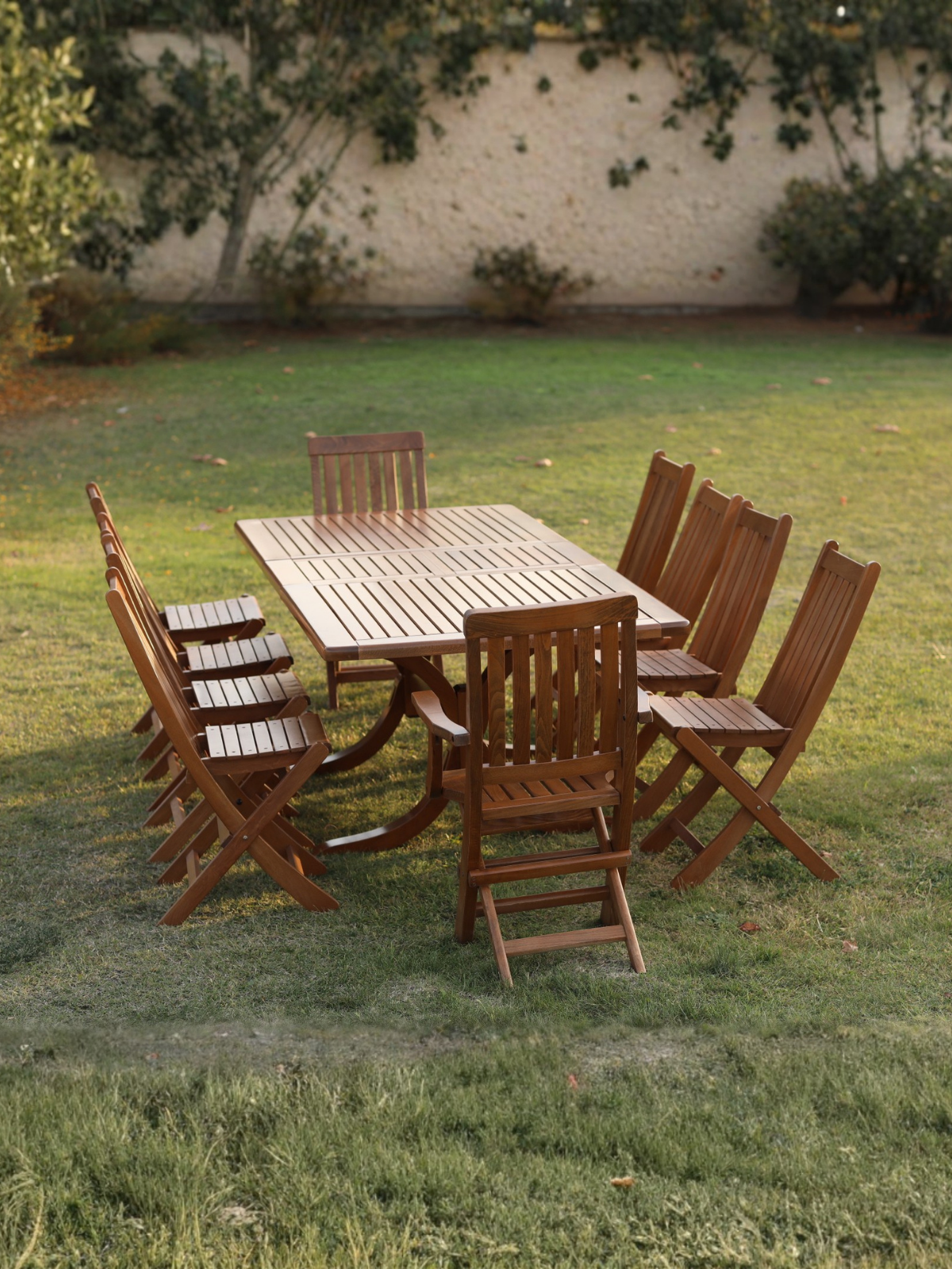 Palermo Açılır Sabit Masa | 100x200 Gürgen Ahşap, Çift Kanat Açılır, Dış Mekan Kullanıma Uygun