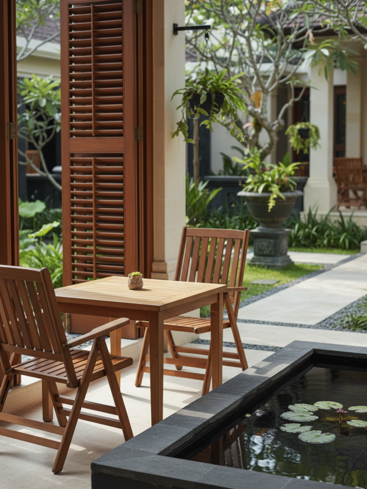 Olimpia Katlanır Sandalye | Suya ve Güneşe Dayanıklı Ahşap Bahçe Sandalyesi