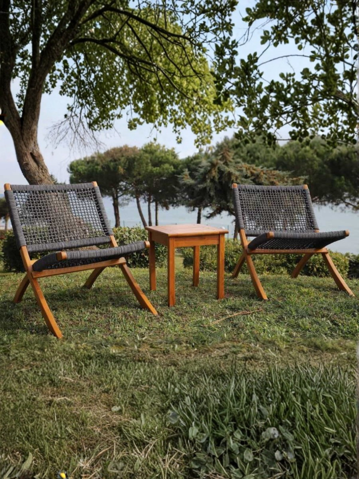 Miami Premium Örgü Sandalye | El İşçiliği & Kestane Ahşap