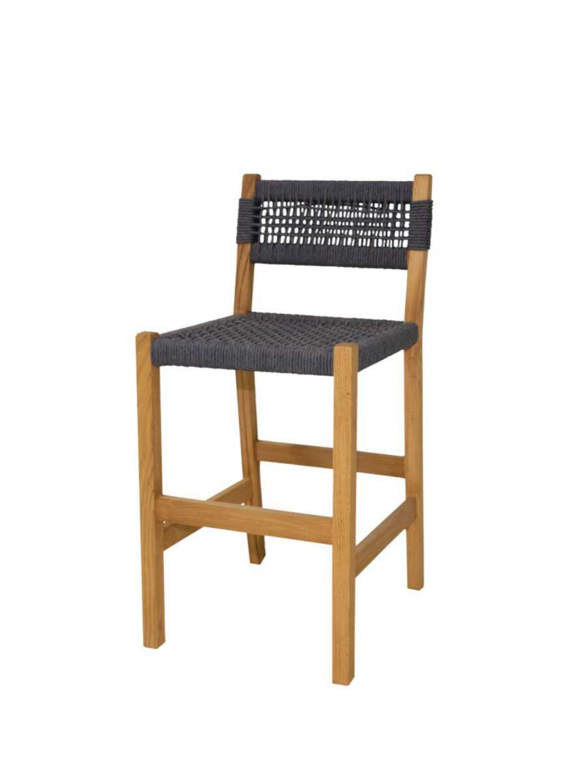 Maya Bar Sandalyesi Antrasit | Kestane Ağacı, El İşçiliği ve Dayanıklı Yapı