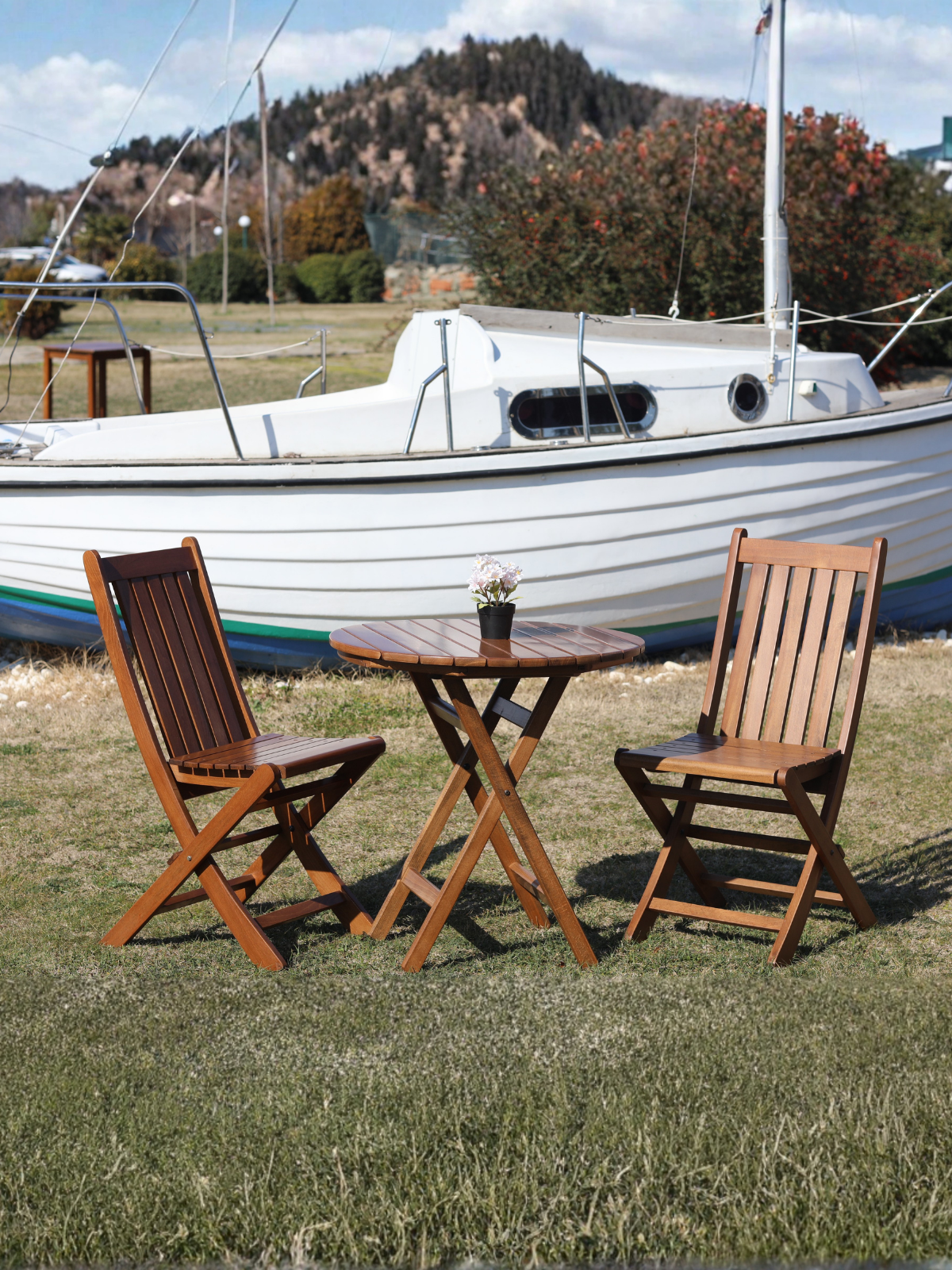 Acropol Katlanır Bahçe Sandalyesi | Dayanıklı Ahşap Mobilya