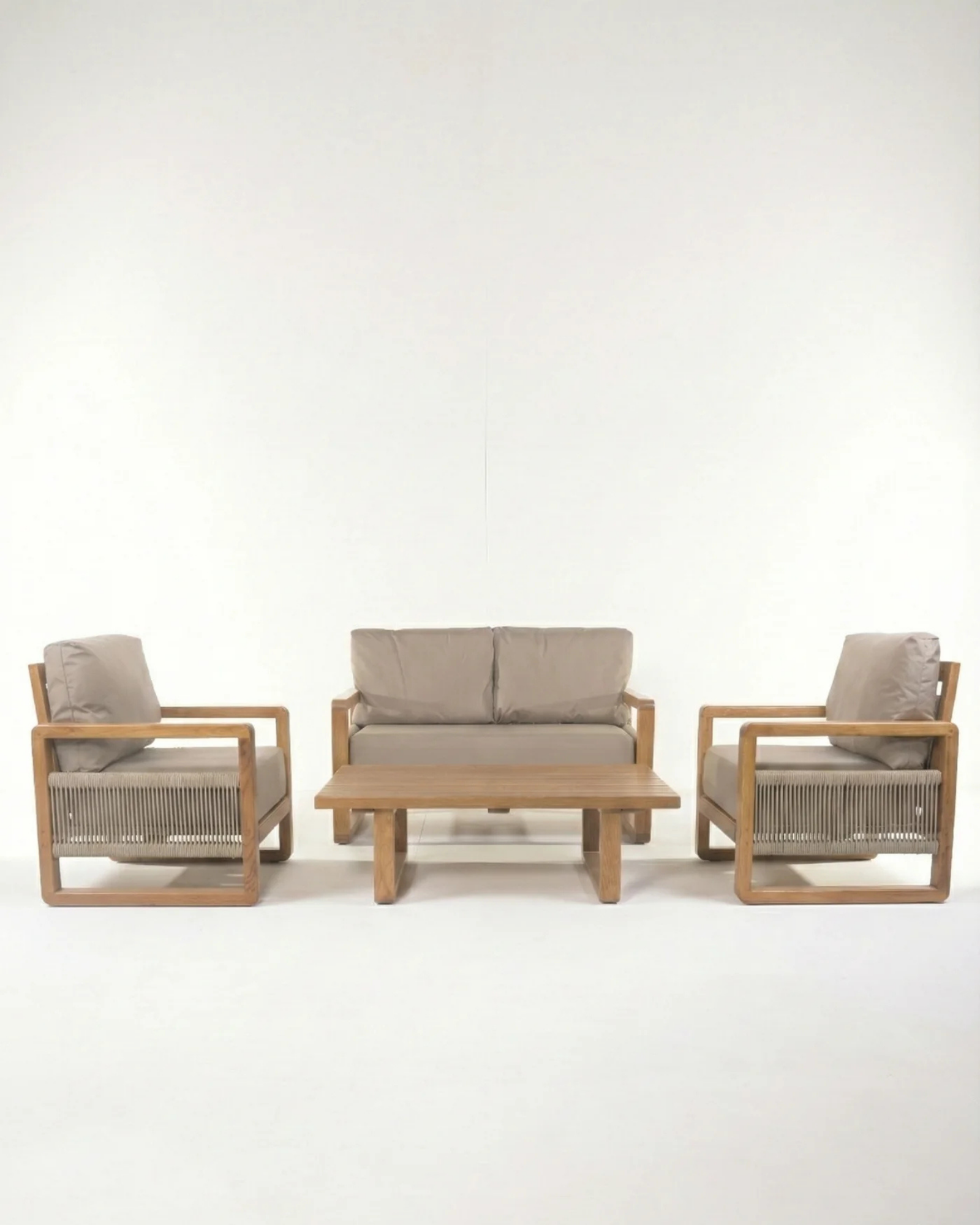 Oslo Ahşap Oturma Seti