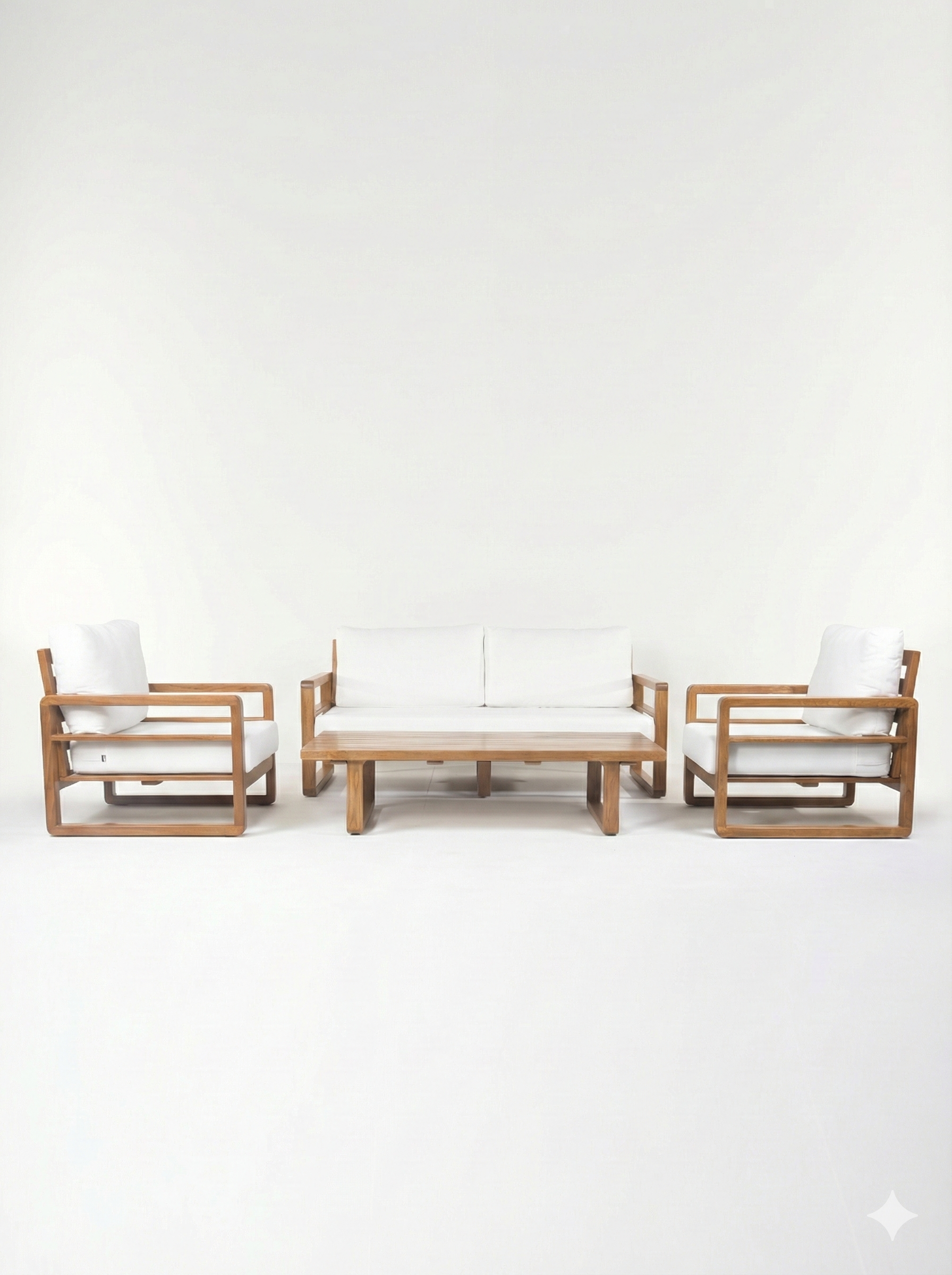 Mykonos Ahşap Oturma Seti