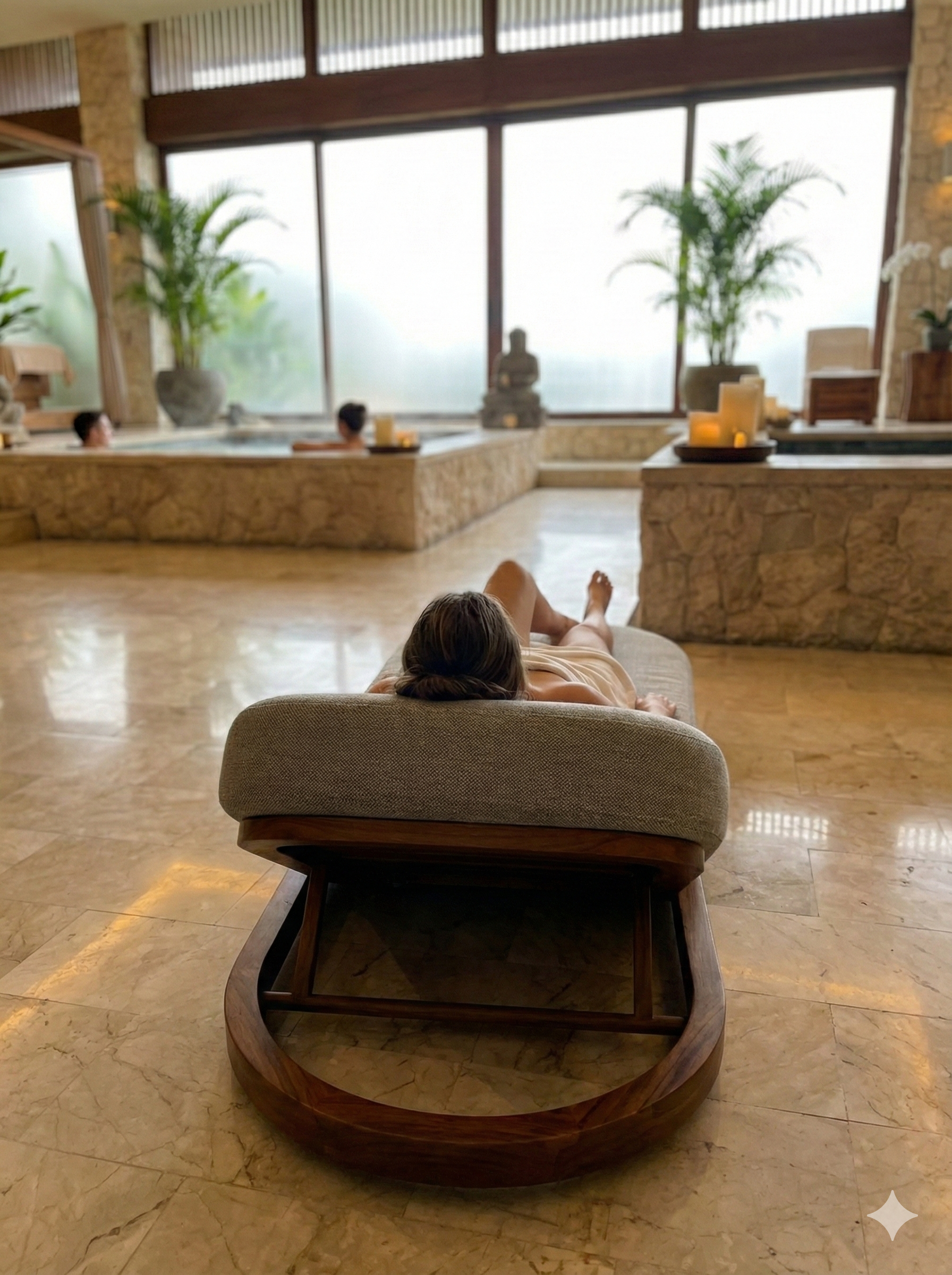 Masif Ahşap Sofya Şezlong | Bahçe ve Havuz Kenarı İçin Uzun Ömürlü