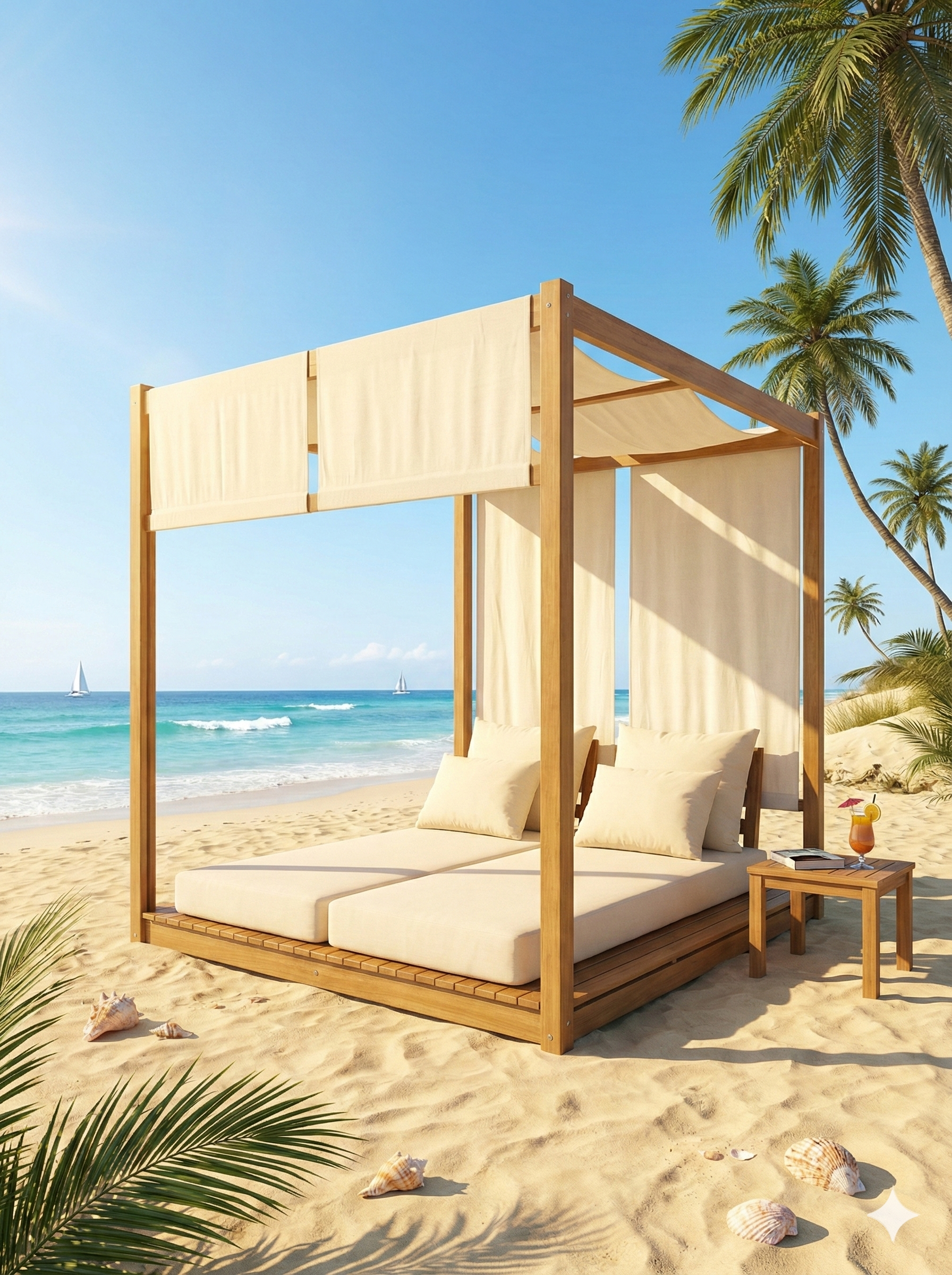 Hawaii Daybed - Ayarlanabilir Gölgelikli Loca