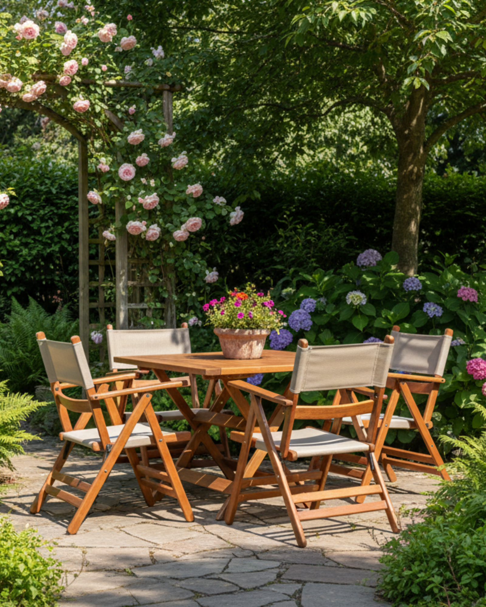 Atina PVC – İstanbul Set | Gürgen Ahşap, Dayanıklı Dış Mekan Masa Sandalye Seti