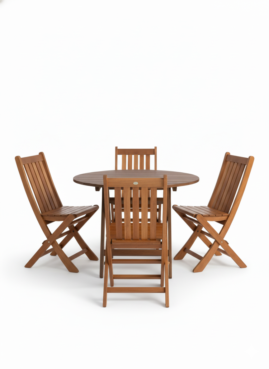 Acropol 4'lü Balkon Seti | Dış Mekan Kullanımına Uygun Dayanıklı Masa Sandalye