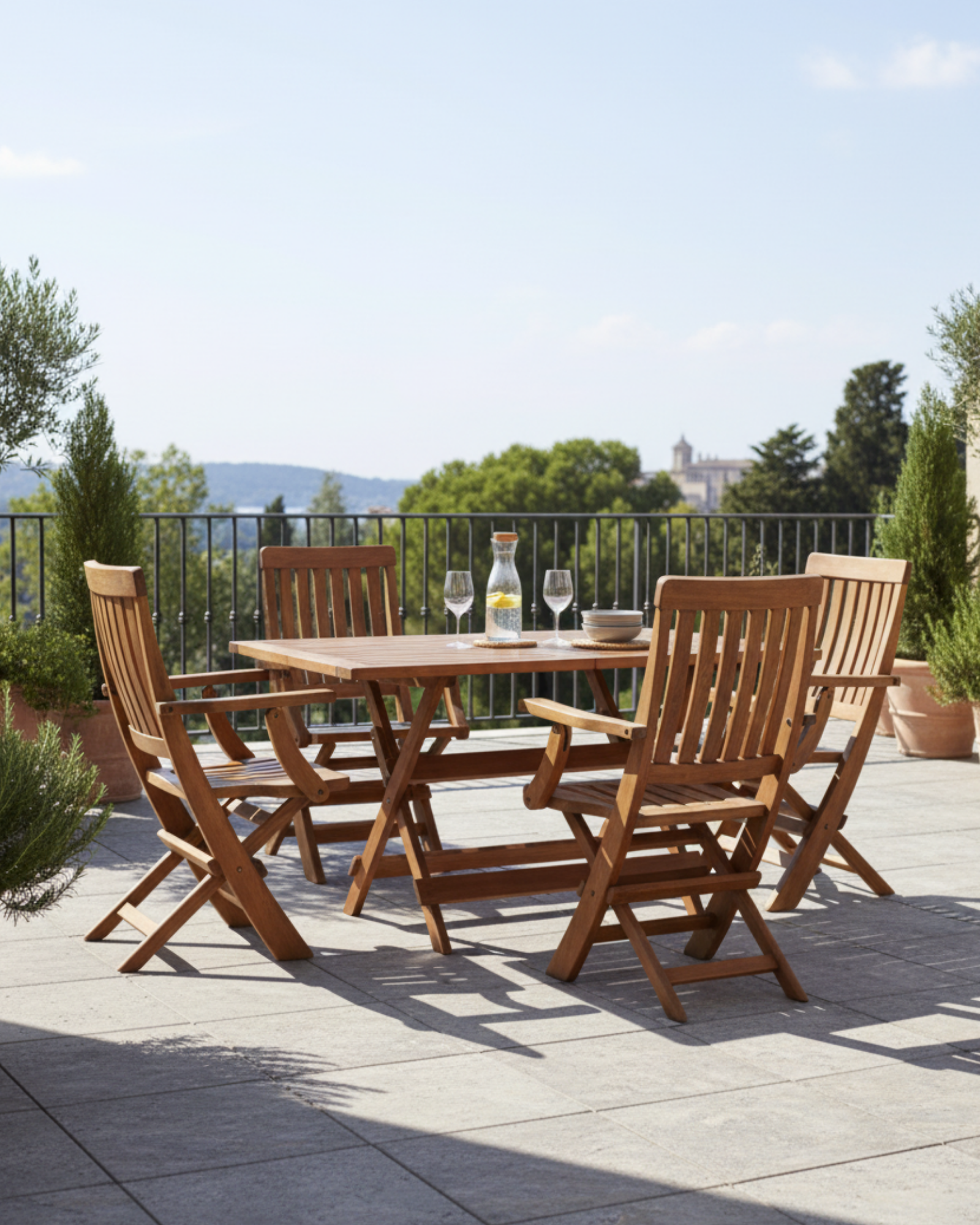 İstanbul – Sevt Bahçe Seti | Dayanıklı Gürgen Masa Sandalye Takımı