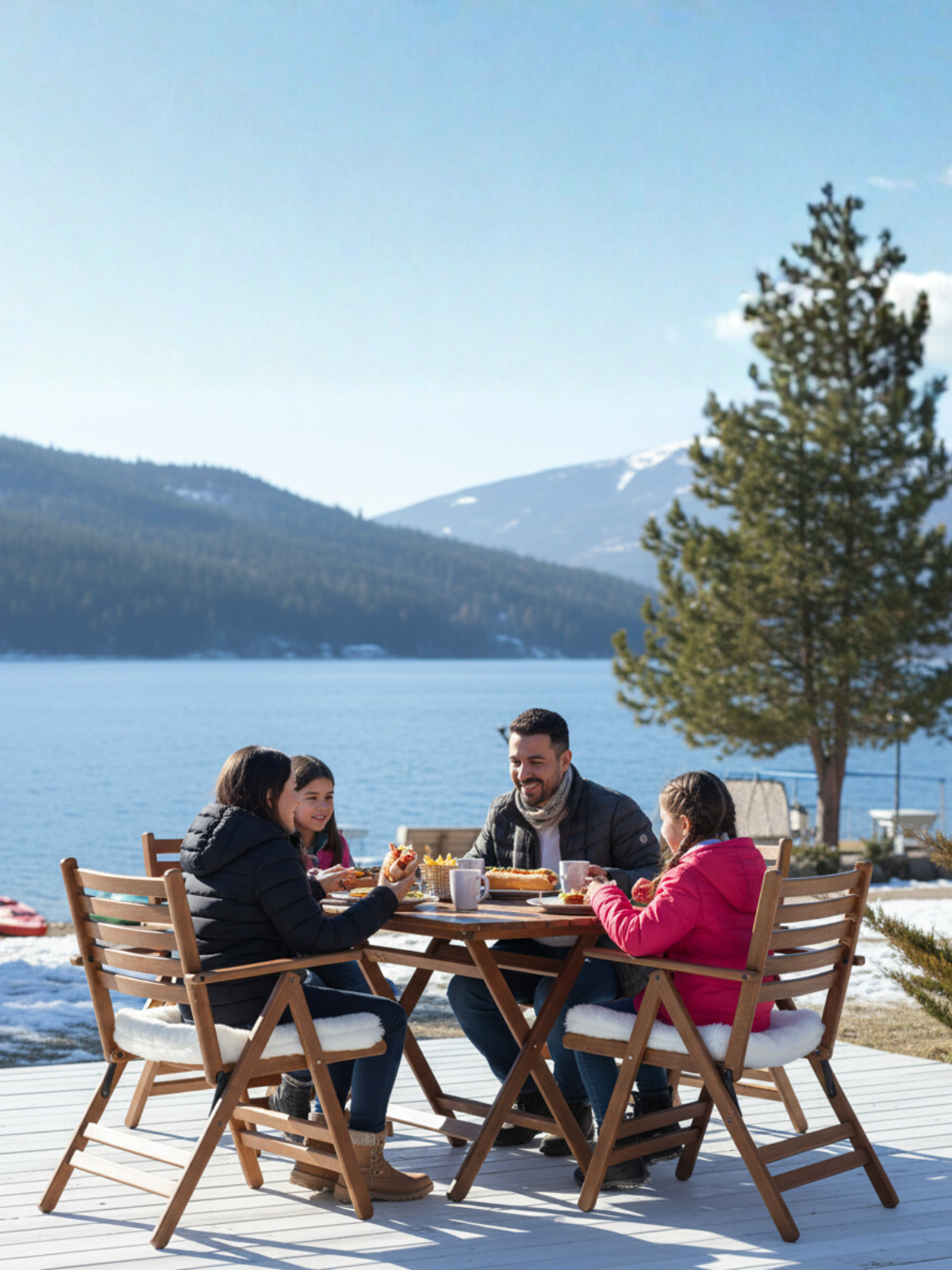 London 4'lü Minderli Bahçe Masa Sandalye Seti | Dayanıklı Masa Sandalye Takımı