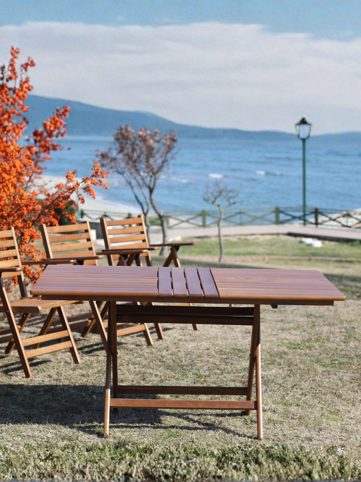 London 4'lü Minderli Bahçe Masa Sandalye Seti | Dayanıklı Masa Sandalye Takımı