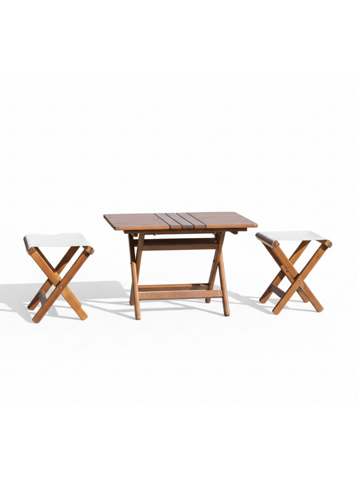 Atina Tabure Sehpa Çay Oturma Seti | Gürgen Ahşaptan Dayanıklı, Dış Mekan Kullanımına Uygun