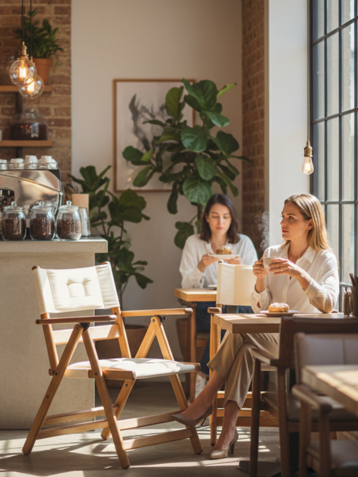 Atina Minderli Katlanır Sandalye | Dış Mekana Dayanıklı Bahçe Mobilyası