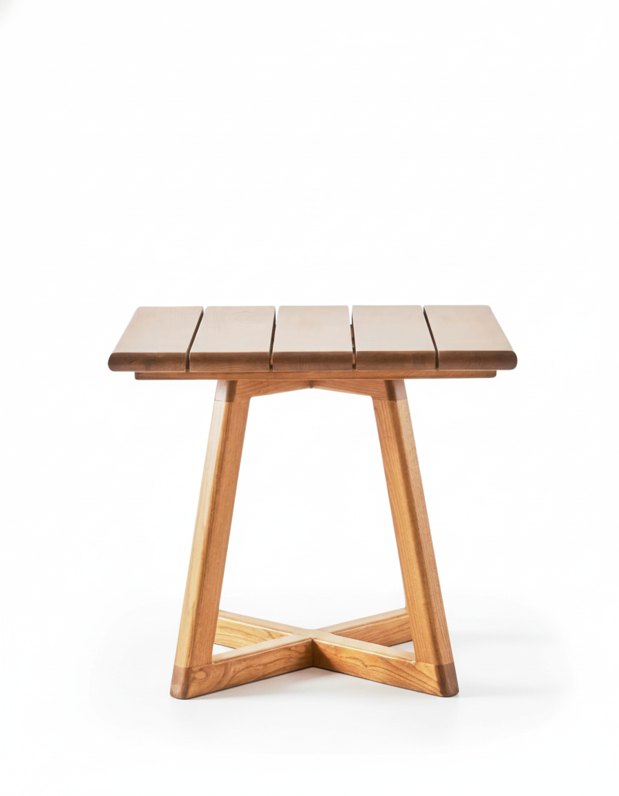 Berlin Kare Bahçe Masası | Kestane Ahşap Dış Mekan Masası