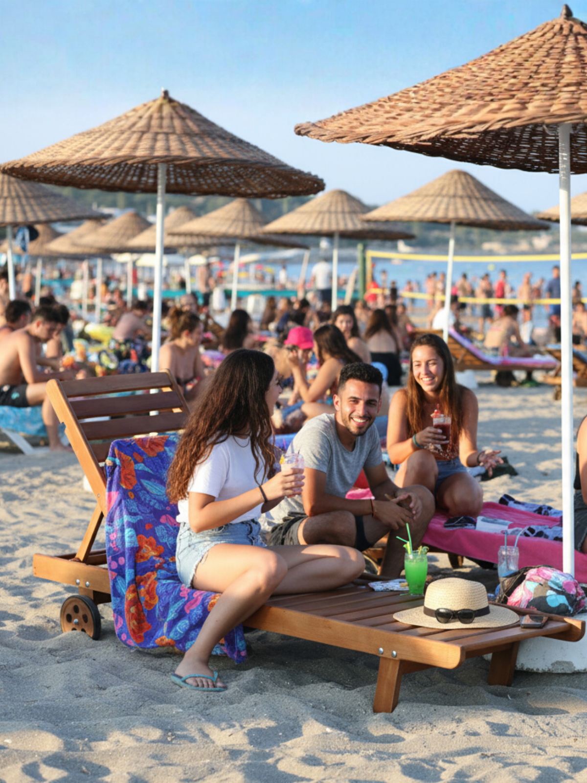 Casablanca Ahşap Şezlong | Fırınlanmış Gürgen, Dış Mekan Dayanıklı