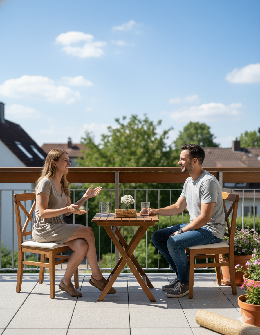 Çeşme 2'li Masa Sandalye Seti | Gürgen Ahşap, Dayanıklı Dış Mekan Bahçe Takımı