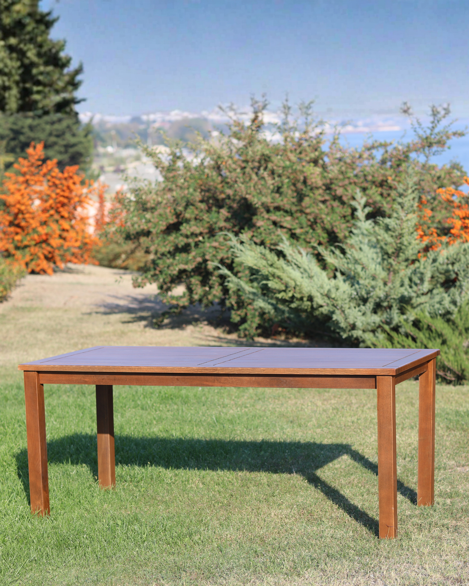 İstanbul Sabit Bahçe Masası 90x160 | Dayanıklı ve Şık Bahçe Mobilyası