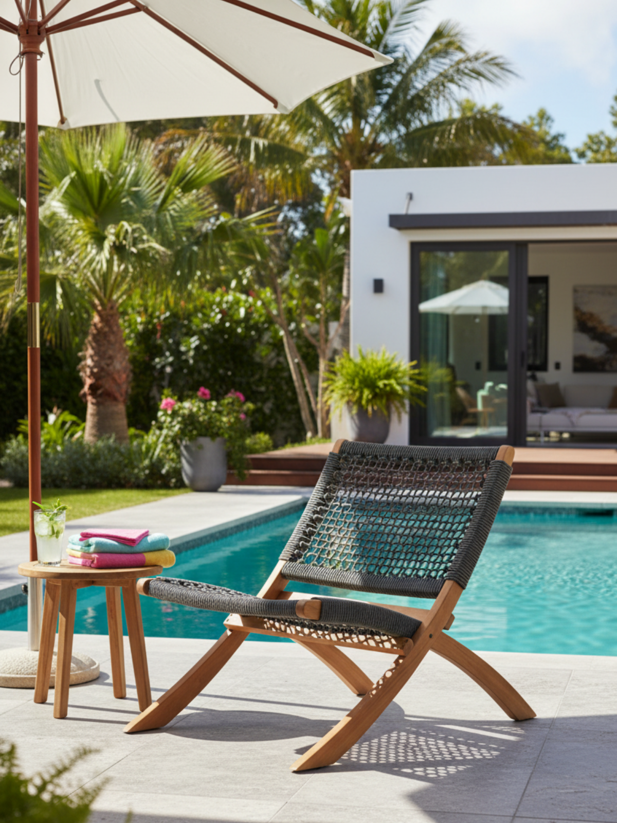 Miami Premium Örgü Sandalye | El İşçiliği & Kestane Ahşap