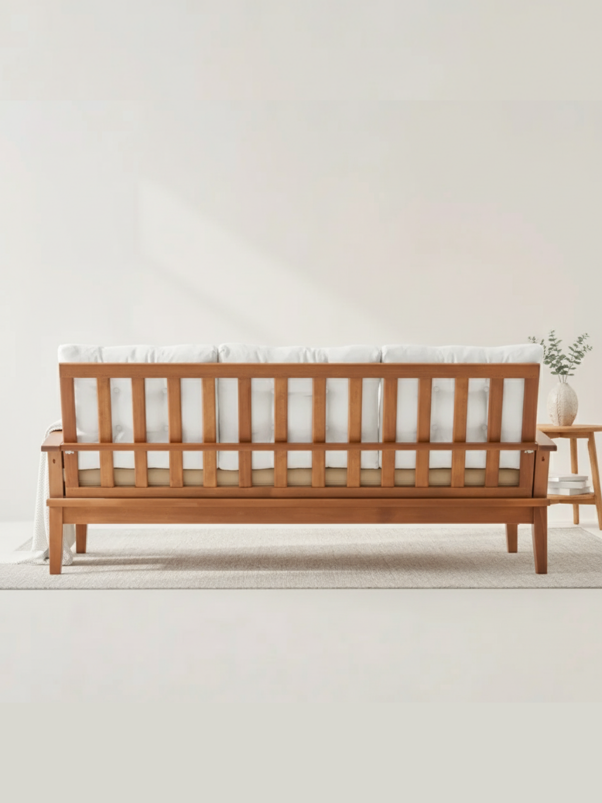 İstanbul Oturma Grubu | Gürgen Ağacından Dayanıklı ve Şık Bahçe Mobilyası - 3+1+1+Sehpa+Minder