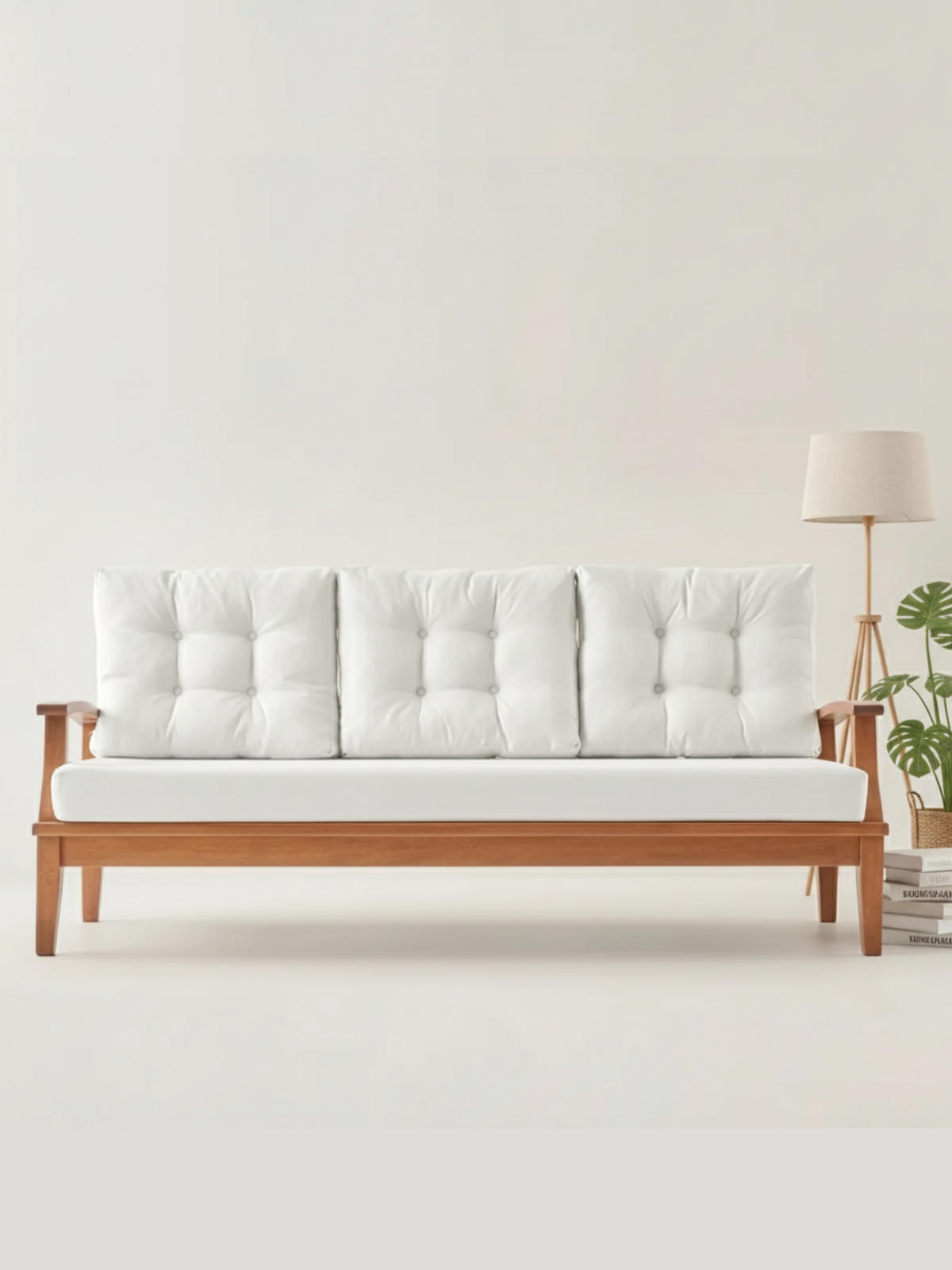 İstanbul Oturma Grubu | Gürgen Ağacından Dayanıklı ve Şık Bahçe Mobilyası - 3+1+1+Sehpa+Minder