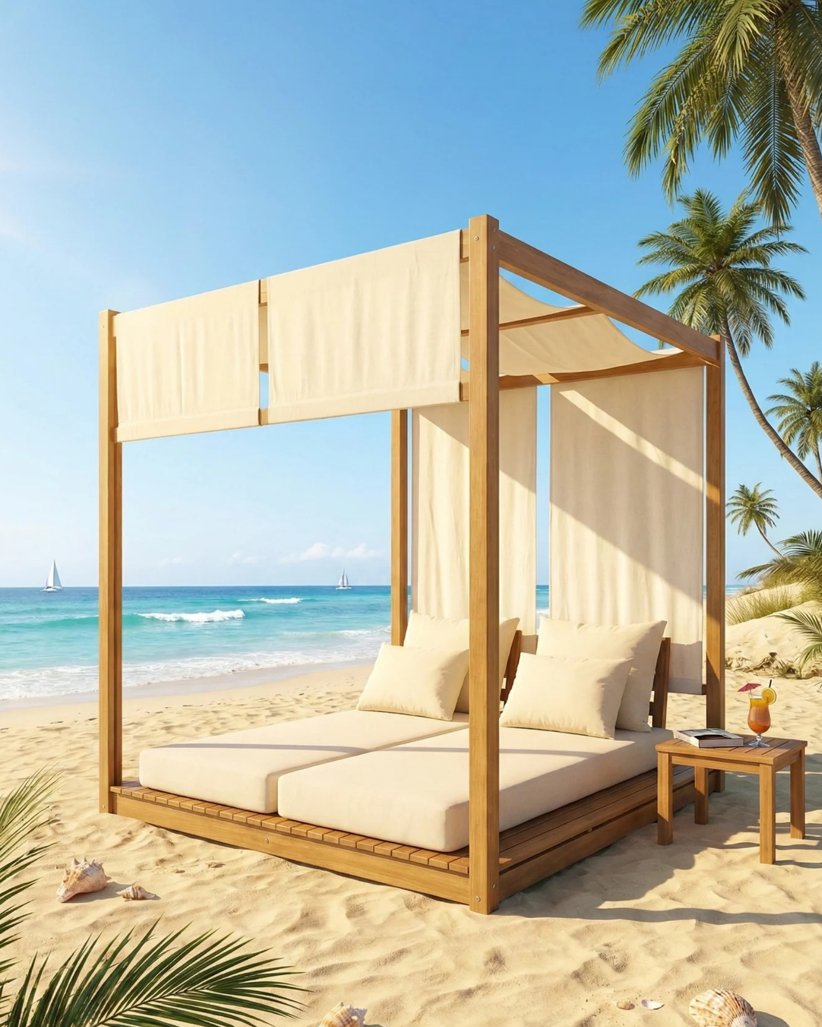 Hawaii Daybed | Ayarlanabilir Gölgelikli Loca