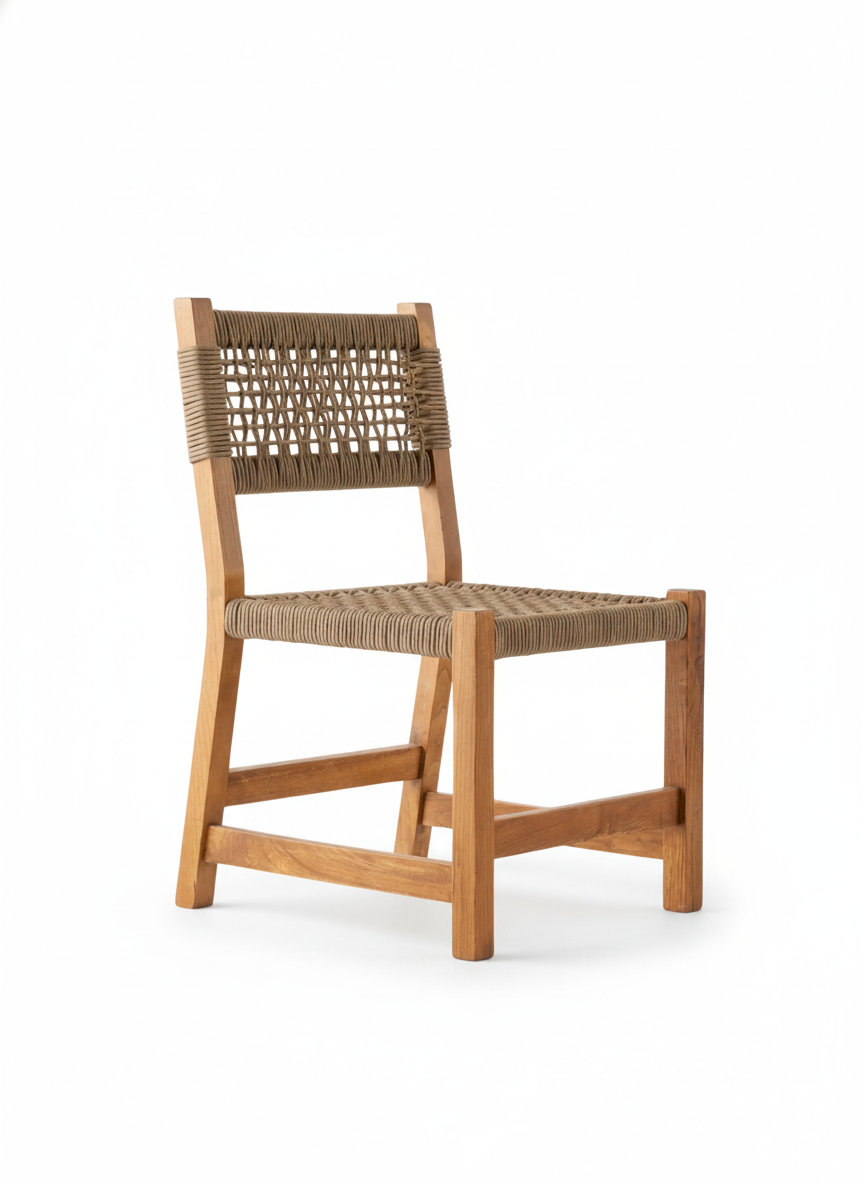 Maya Bahçe Sandalyesi | Kestane Ağacı, El İşçiliği ve Dayanıklı Yapı