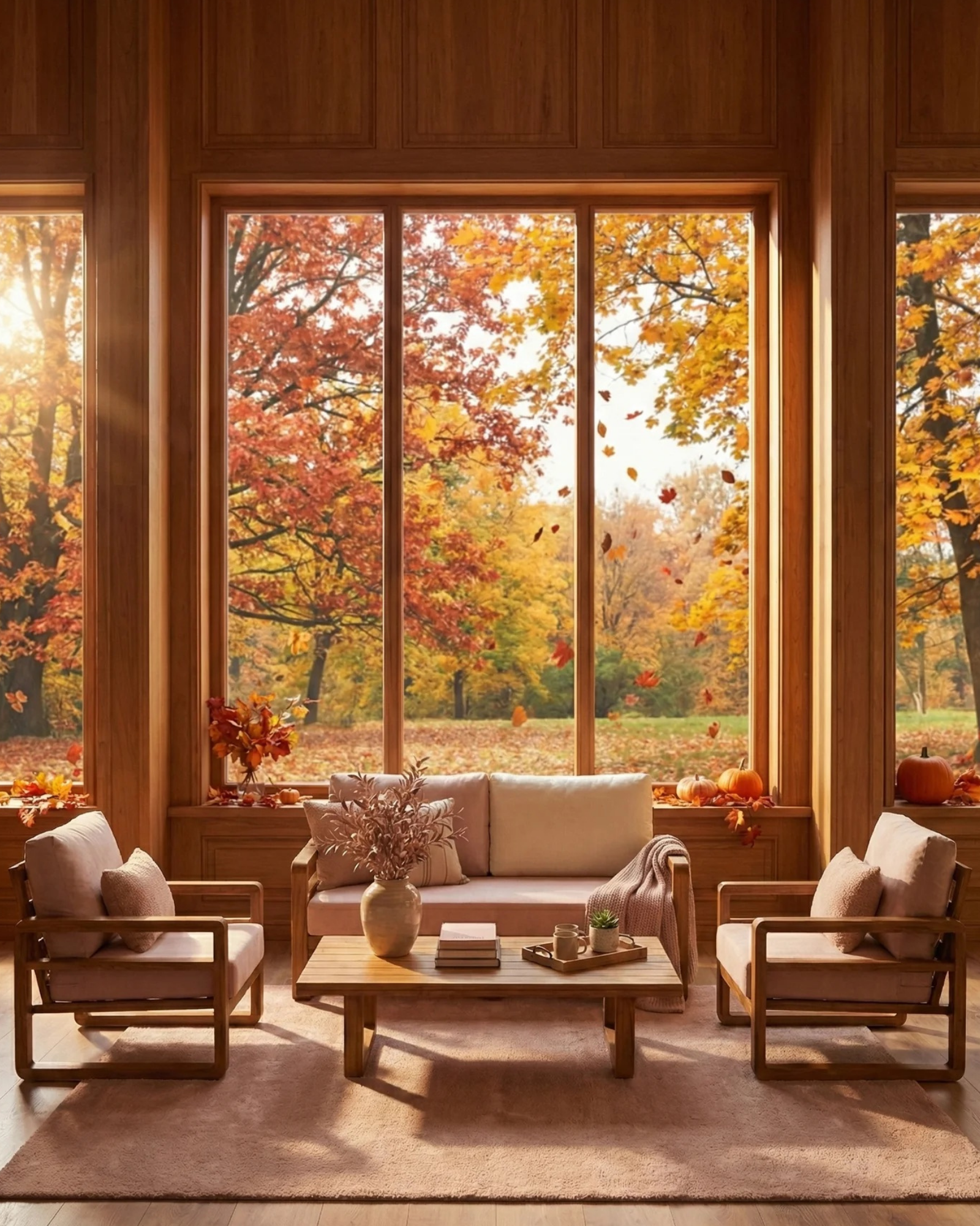 Mykonos Ahşap Oturma Grubu