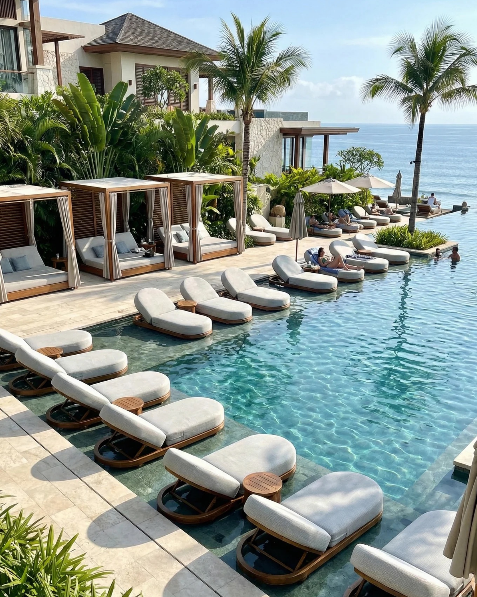 Sofya Masif Ahşap Şezlong