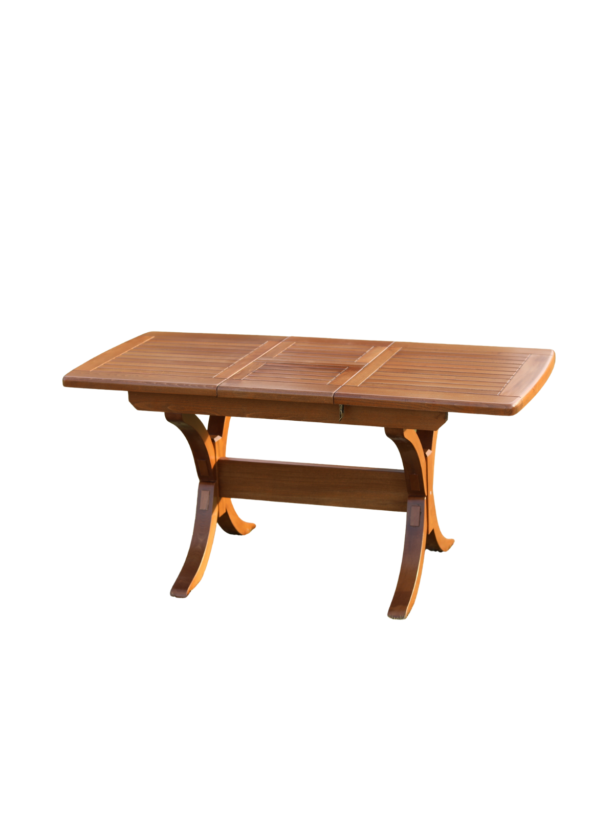 Palermo Açılır Sabit Masa |  100x200 Gürgen Ahşap, Çift Kanat Açılır, Dış Mekan Kullanıma Uygun