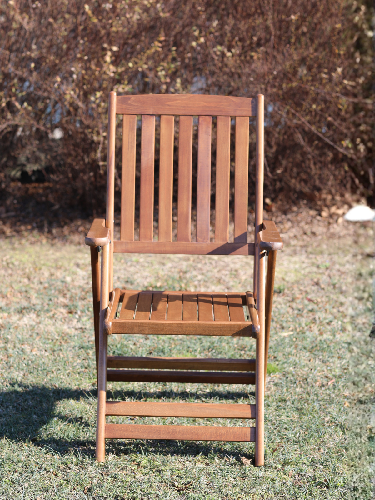 Olimpia Katlanır Sandalye | Suya ve Güneşe Dayanıklı Ahşap Bahçe Sandalyesi