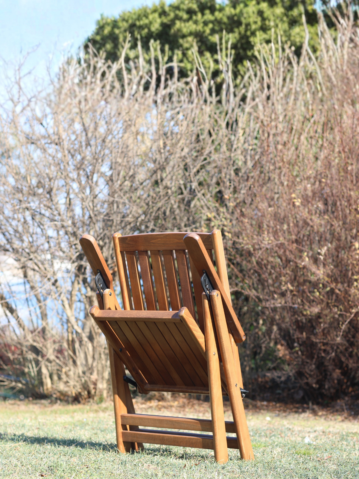 Olimpia Katlanır Sandalye | Suya ve Güneşe Dayanıklı Ahşap Bahçe Sandalyesi