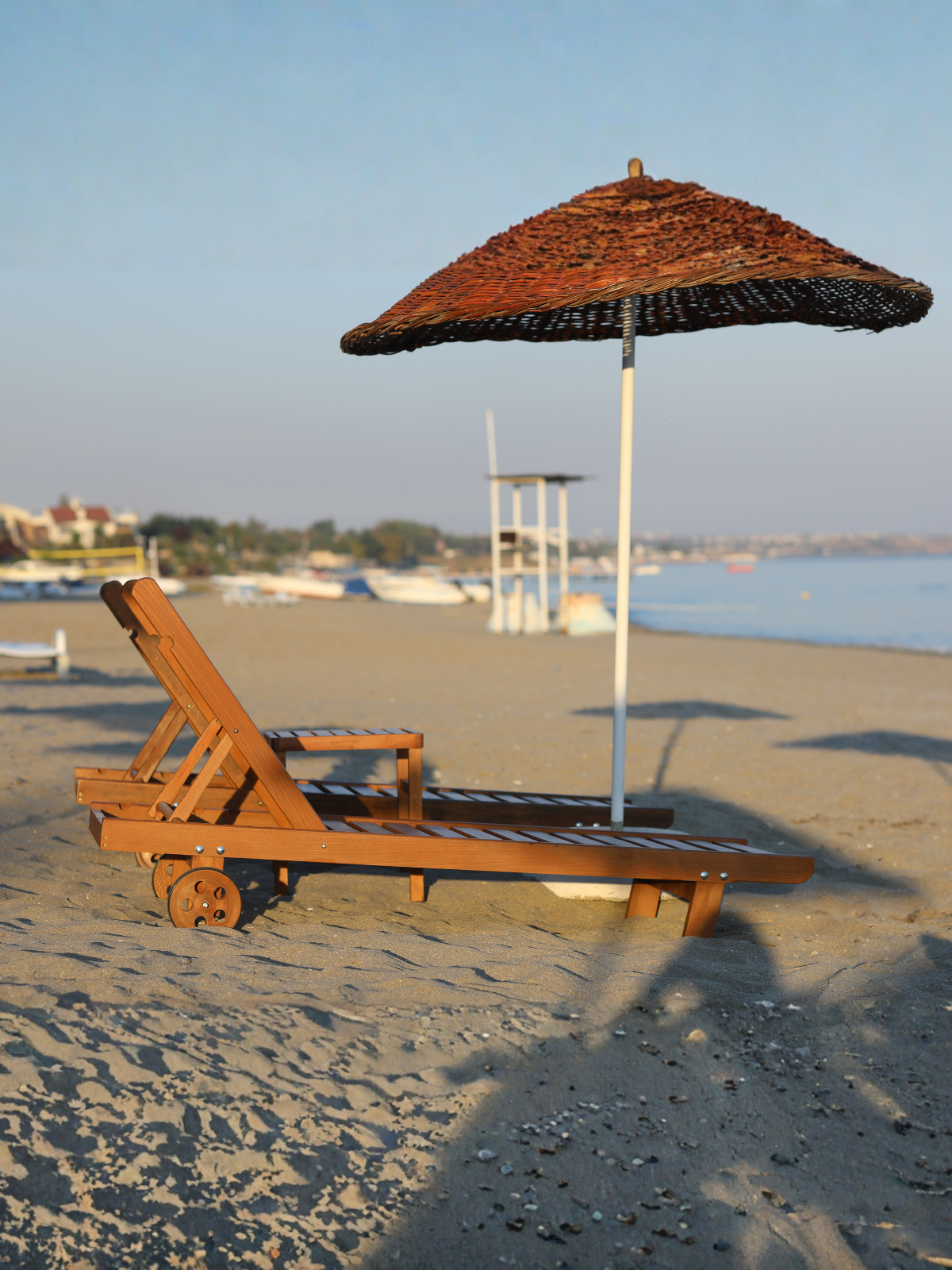 Casablanca Ahşap Şezlong | Fırınlanmış Gürgen, Dış Mekan Dayanıklı