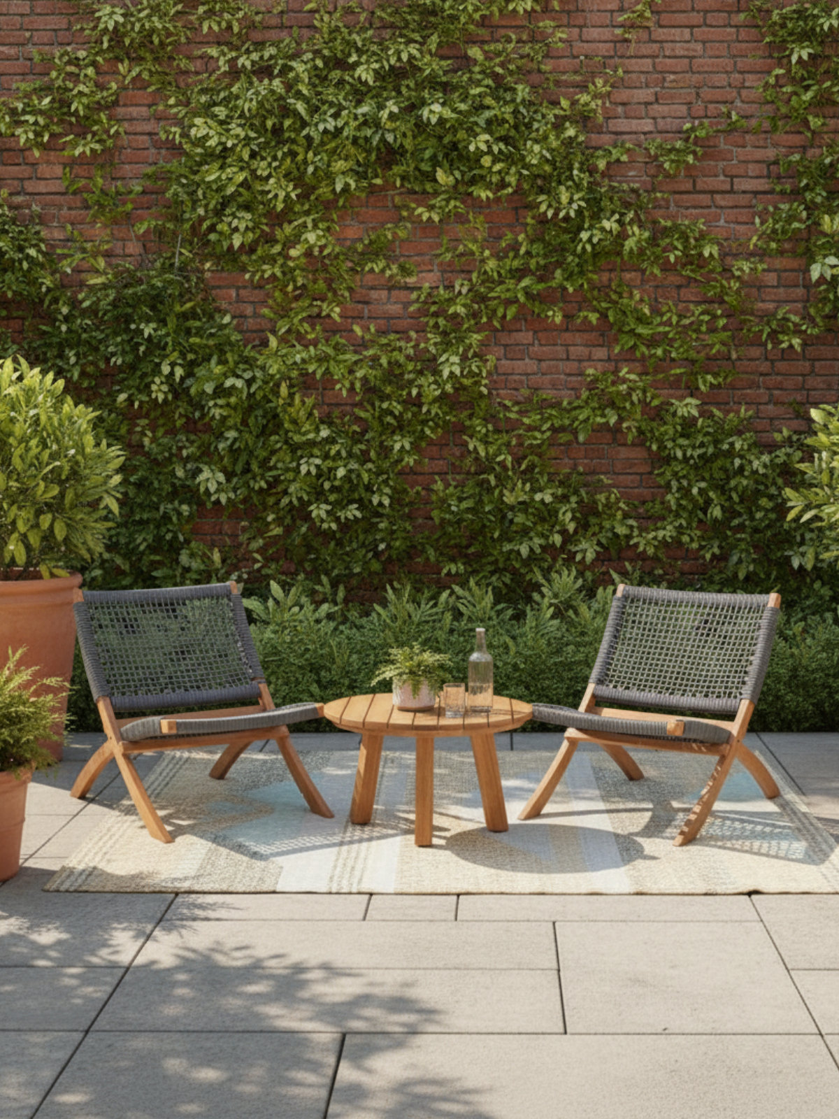 Miami Premium Örgü Sandalye | El İşçiliği & Kestane Ahşap