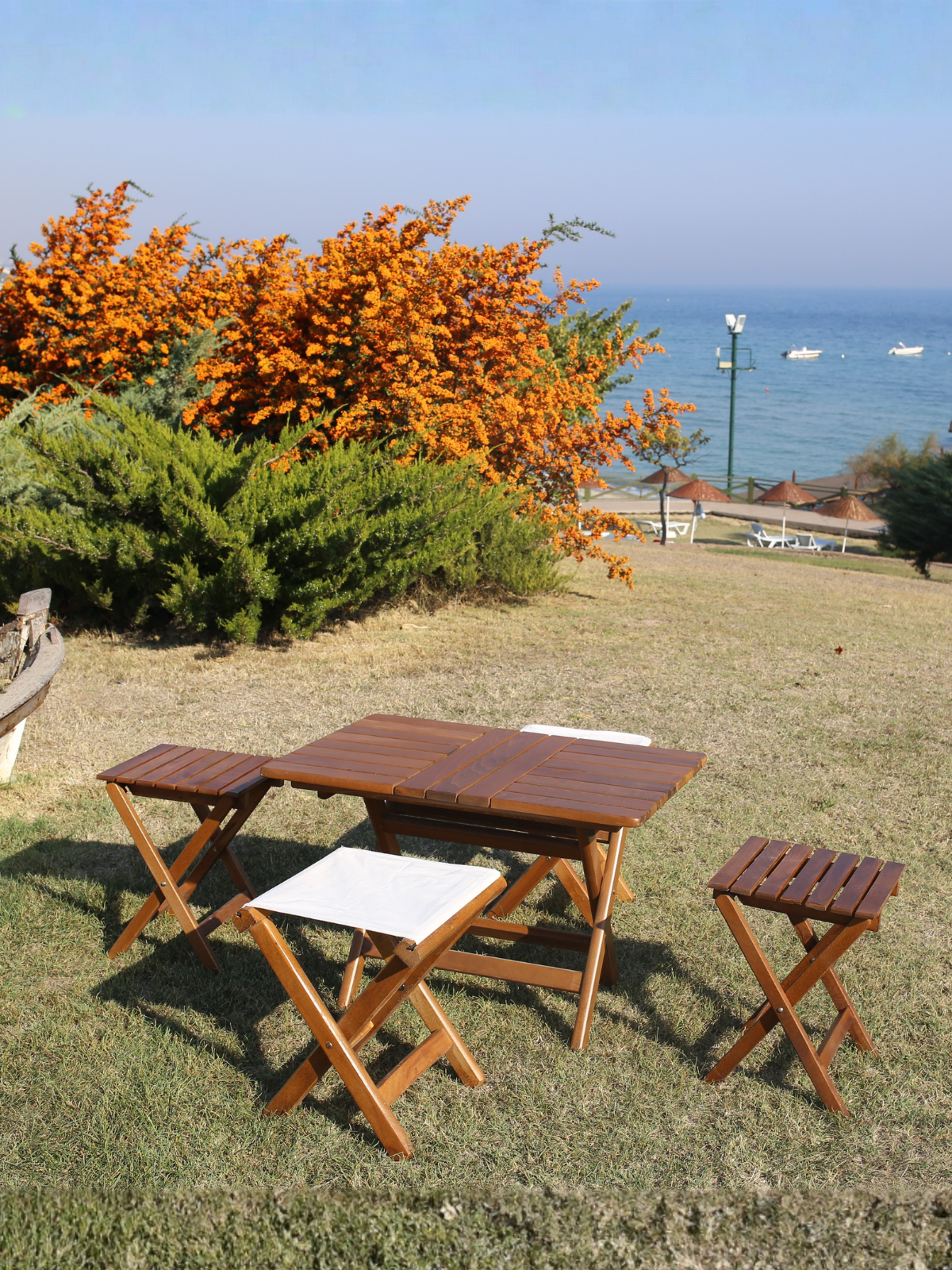 Koli Katlanır Tabure | Doğal Ahşap Tasarım