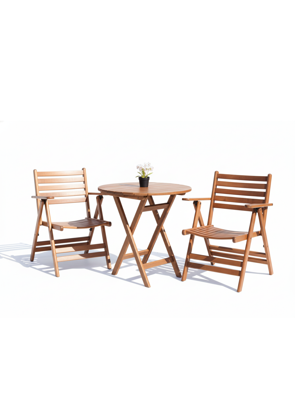 London 2'li Ahşap Bahçe Masa Sandalye Seti | Gürgen Masa Sandalye Takımı