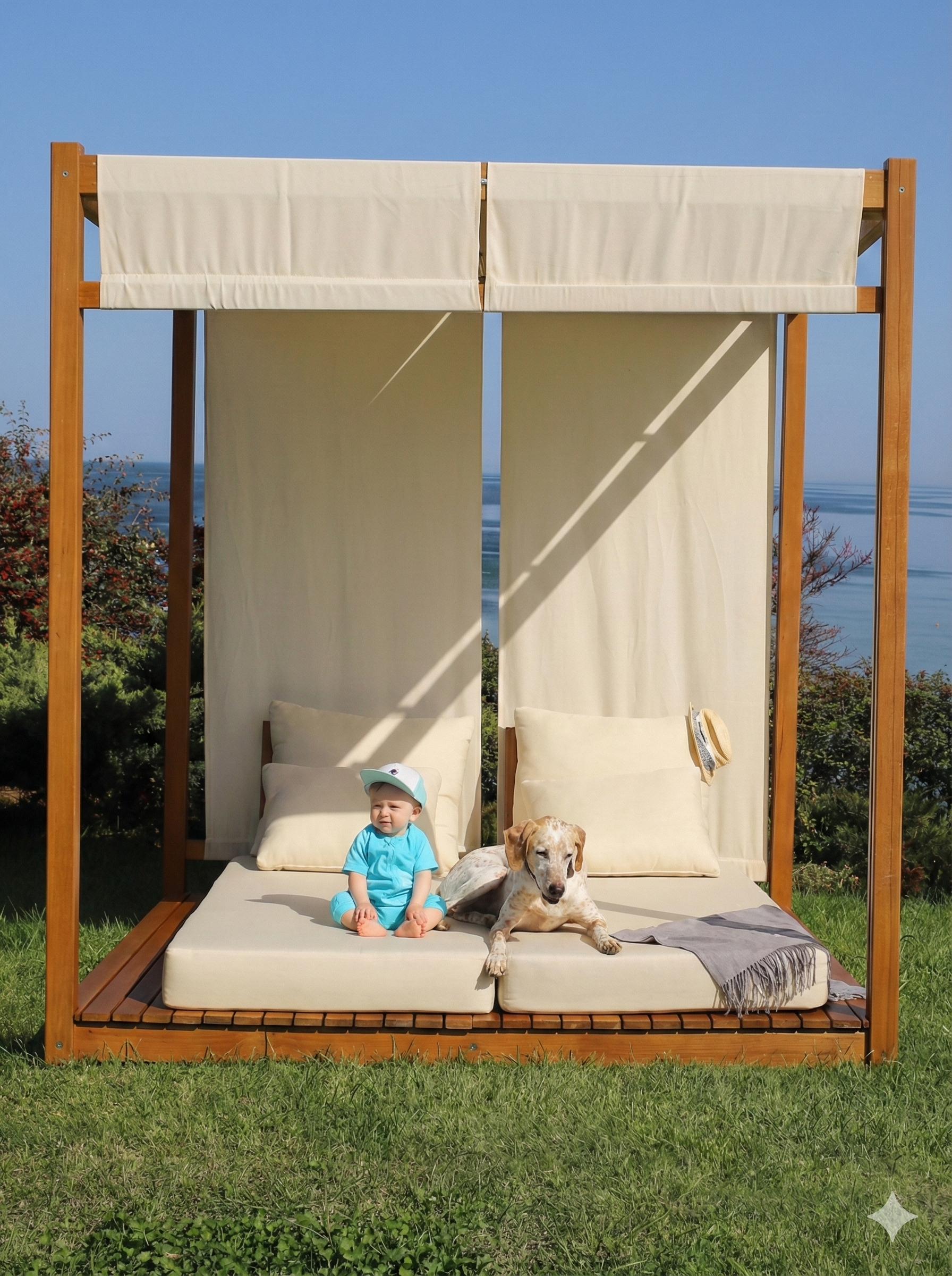 Hawaii Daybed - Ayarlanabilir Gölgelikli Loca