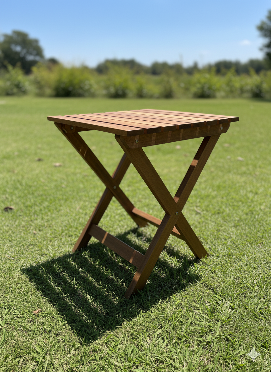 Koli Katlanır Tabure | Doğal Ahşap Tasarım