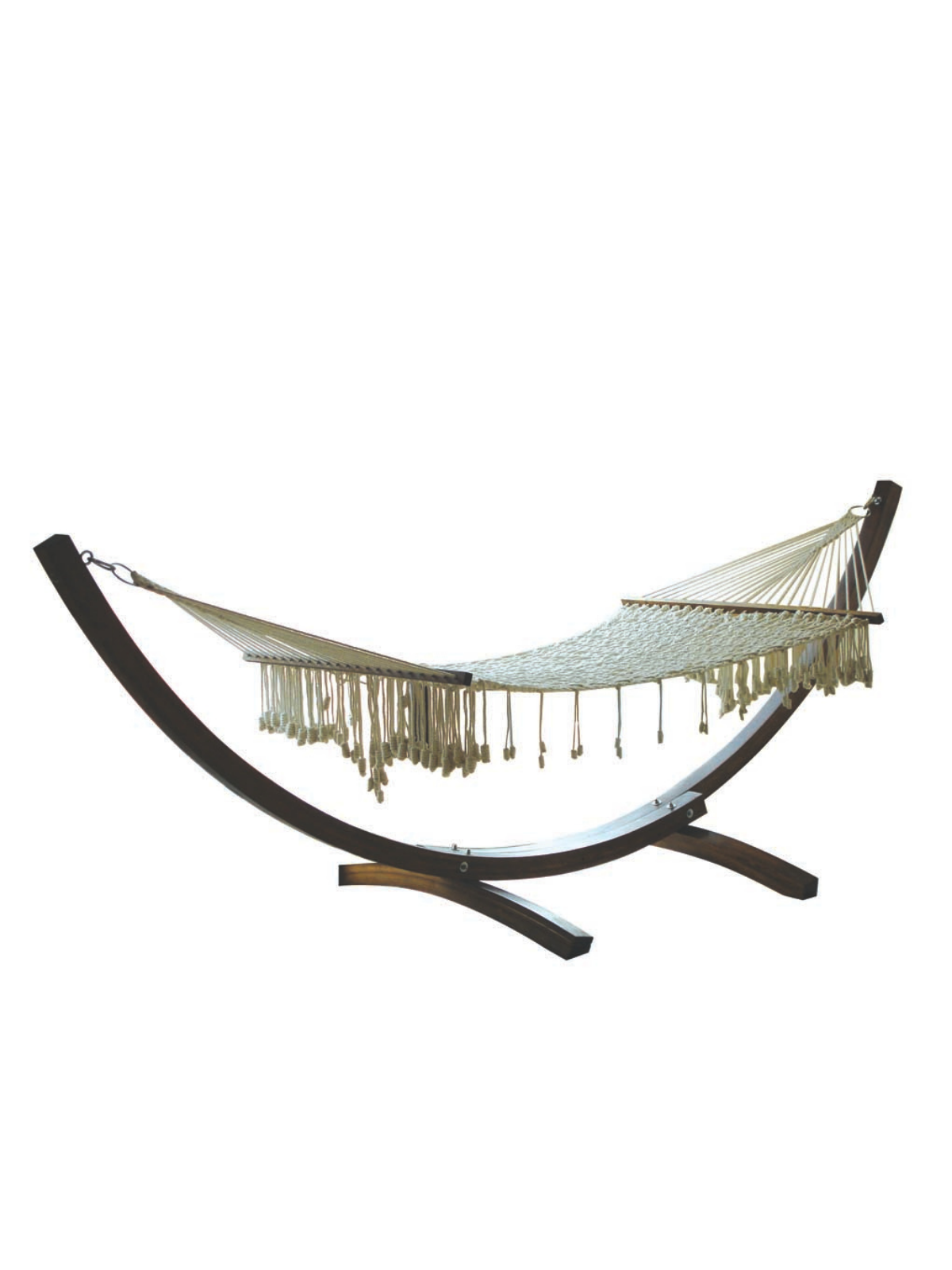 Gondol Ahşap Hamak | Fırınlanmış Çam, %100 Pamuk Kordon, Dış Mekan Dayanıklı