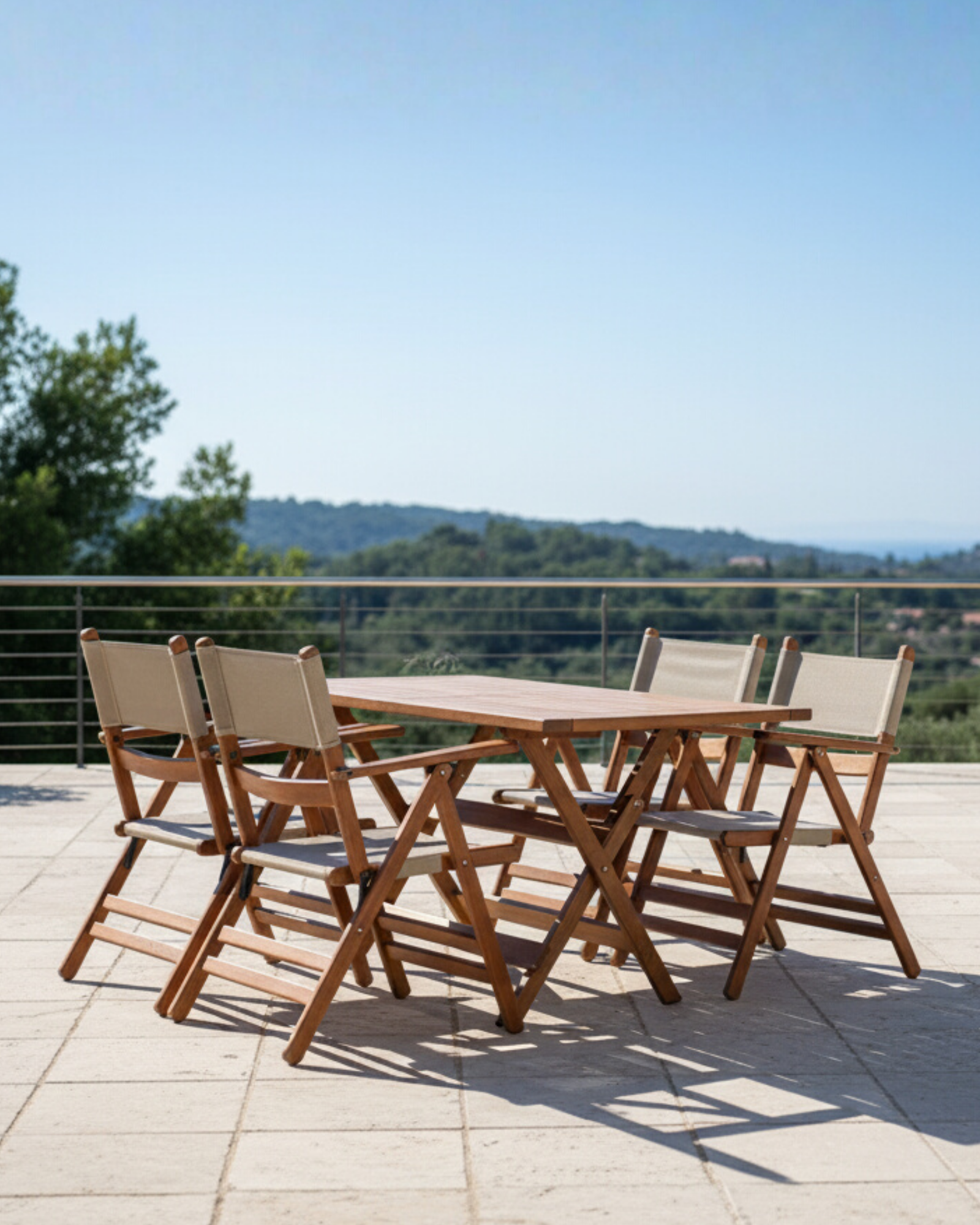 Atina PVC – İstanbul Set | Gürgen Ahşap, Dayanıklı Dış Mekan Masa Sandalye Seti