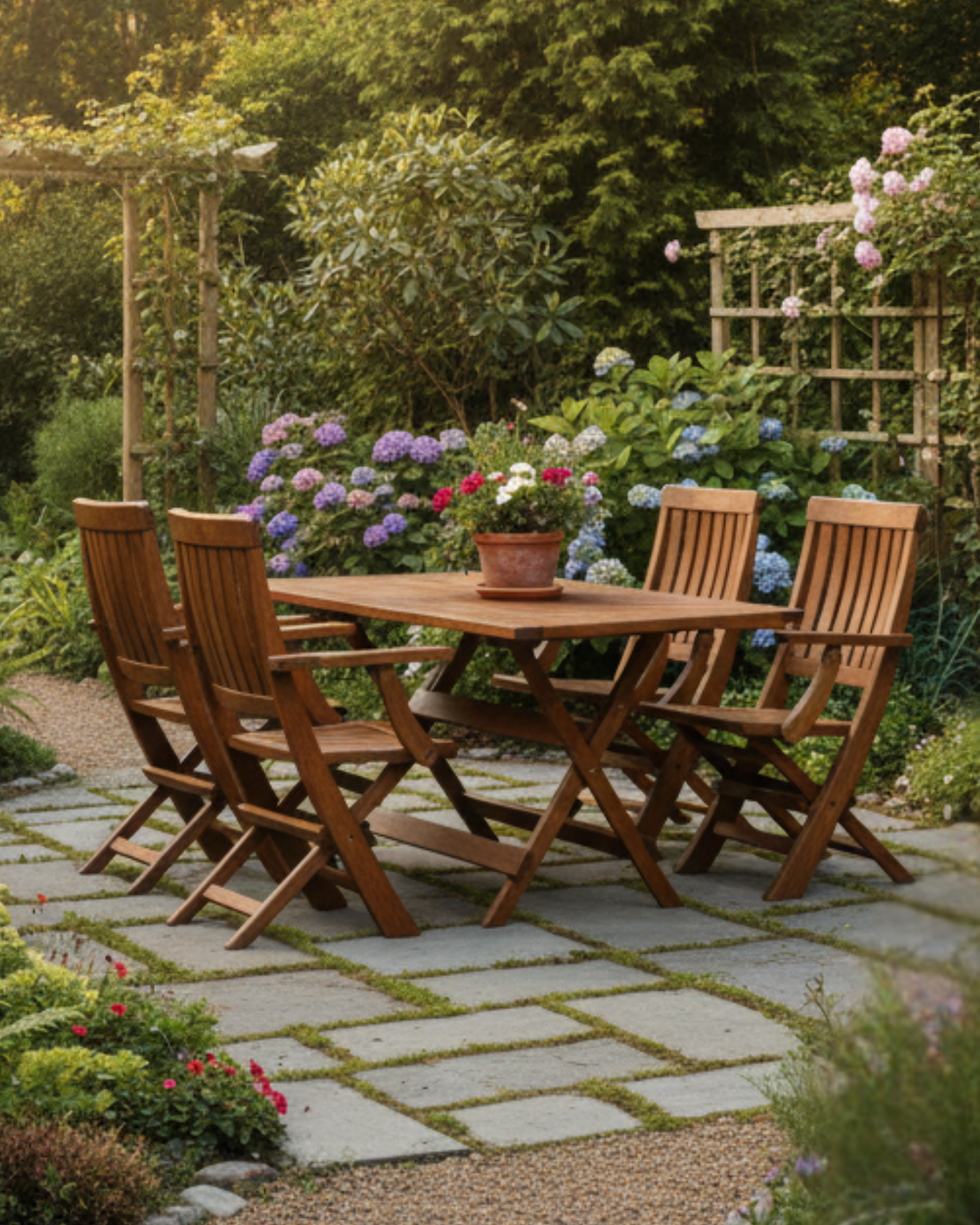 İstanbul – Sevt Bahçe Seti | Dayanıklı Gürgen Masa Sandalye Takımı