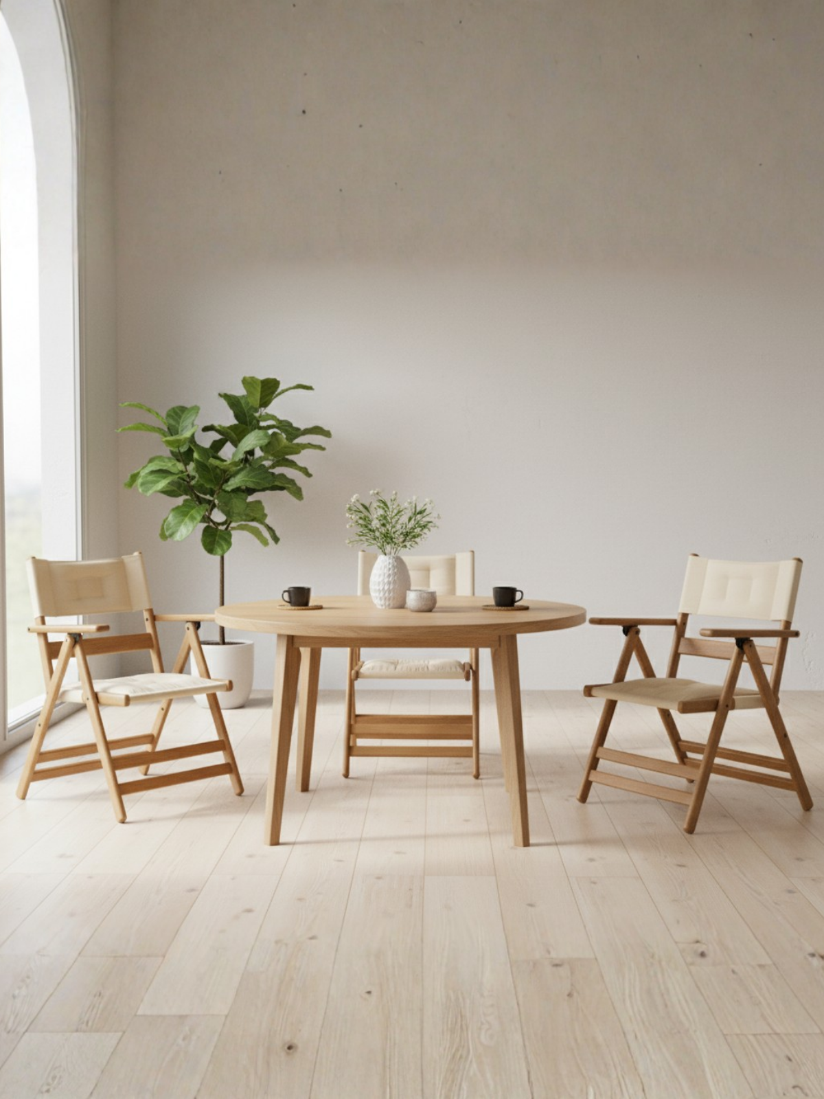 Atina Minderli Katlanır Sandalye | Dış Mekana Dayanıklı Bahçe Mobilyası