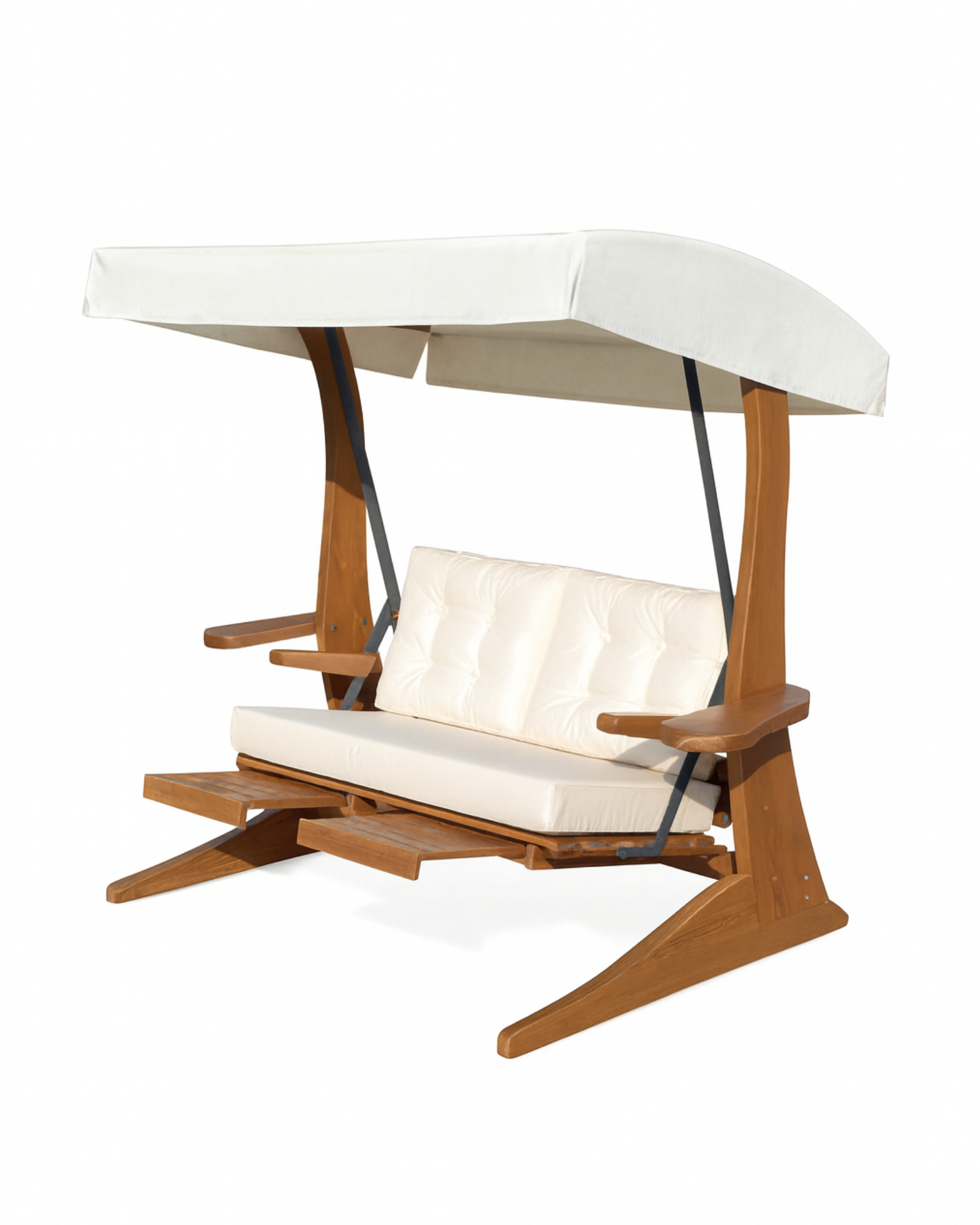 Bold 4 Kişilik Ahşap Salıncak | Kademe Ayarlı, Dış Mekana Dayanıklı