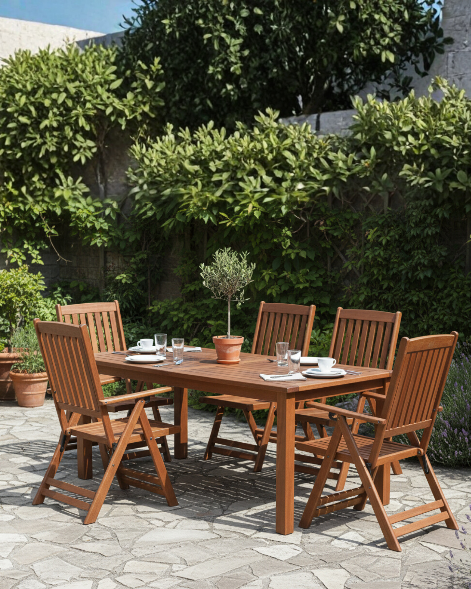 İstanbul Sabit Bahçe Masası 90x160 | Dayanıklı ve Şık Bahçe Mobilyası