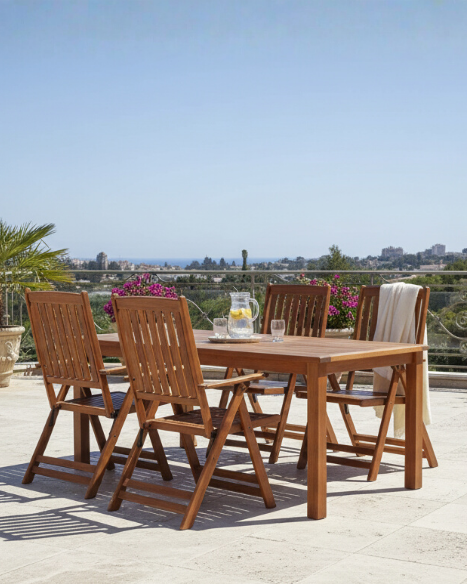 İstanbul Sabit Bahçe Masası 90x160 | Dayanıklı ve Şık Bahçe Mobilyası