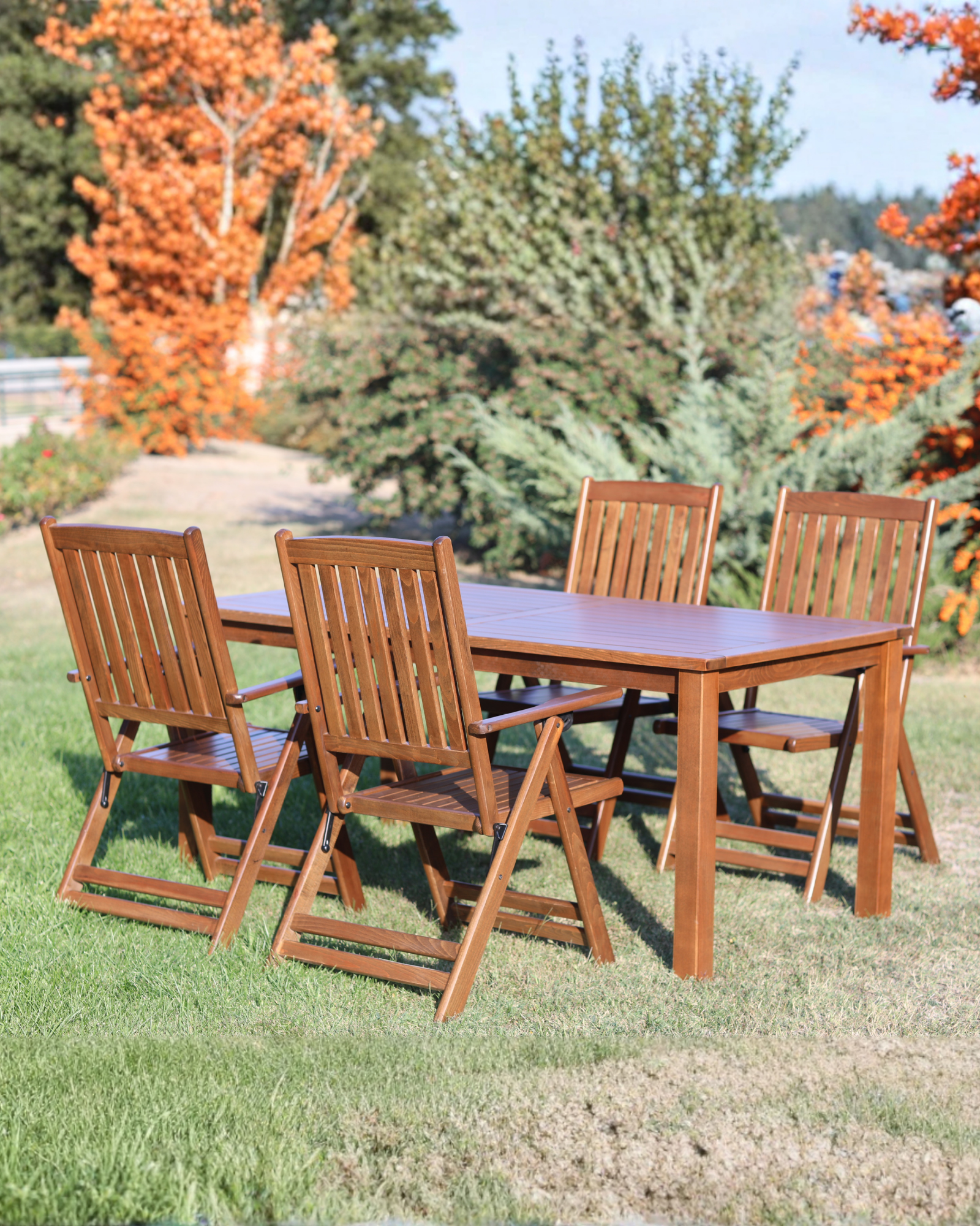 İstanbul Sabit Bahçe Masası 90x160 | Dayanıklı ve Şık Bahçe Mobilyası