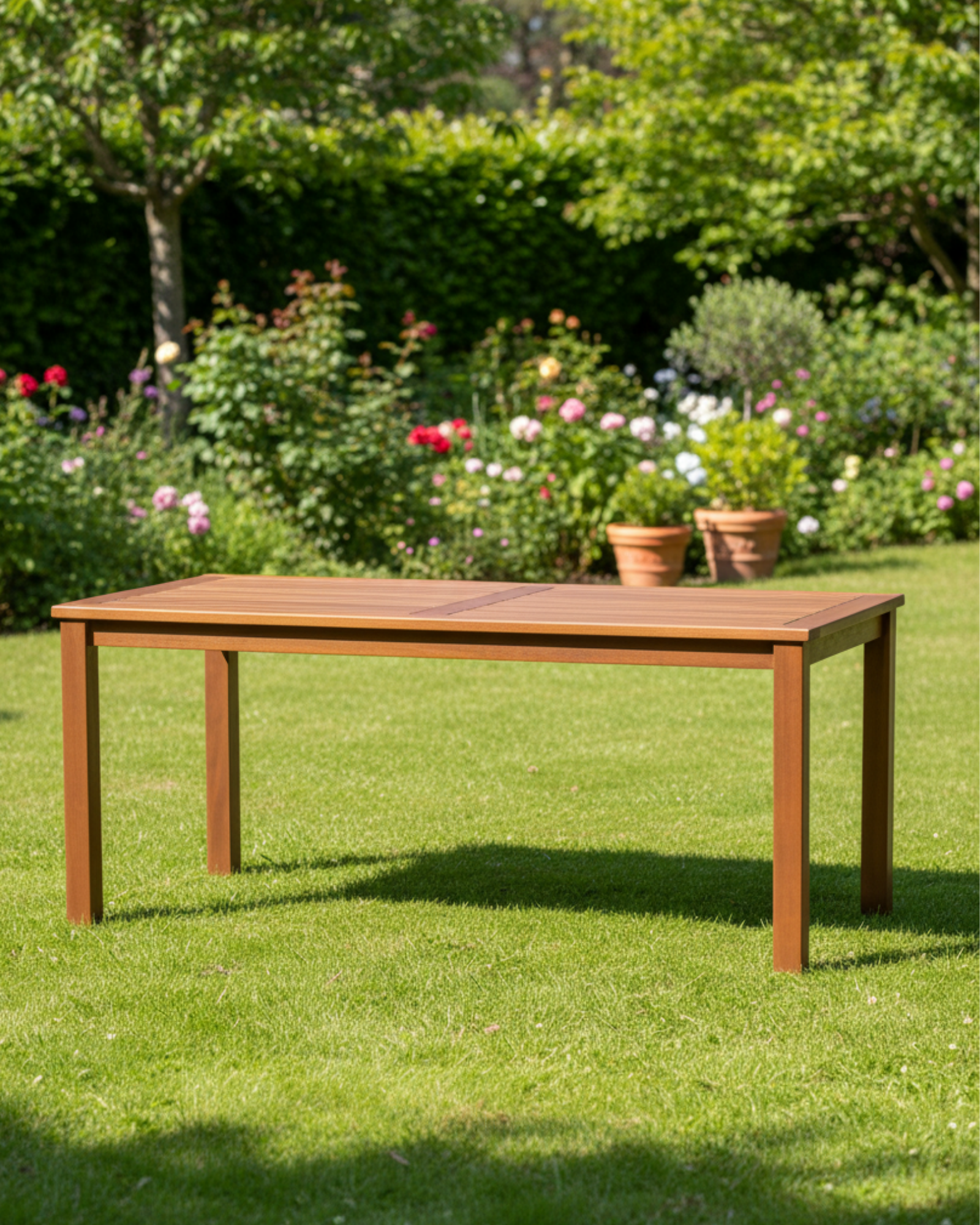 İstanbul Sabit Bahçe Masası 80x140 | Dayanıklı ve Şık Bahçe Mobilyası