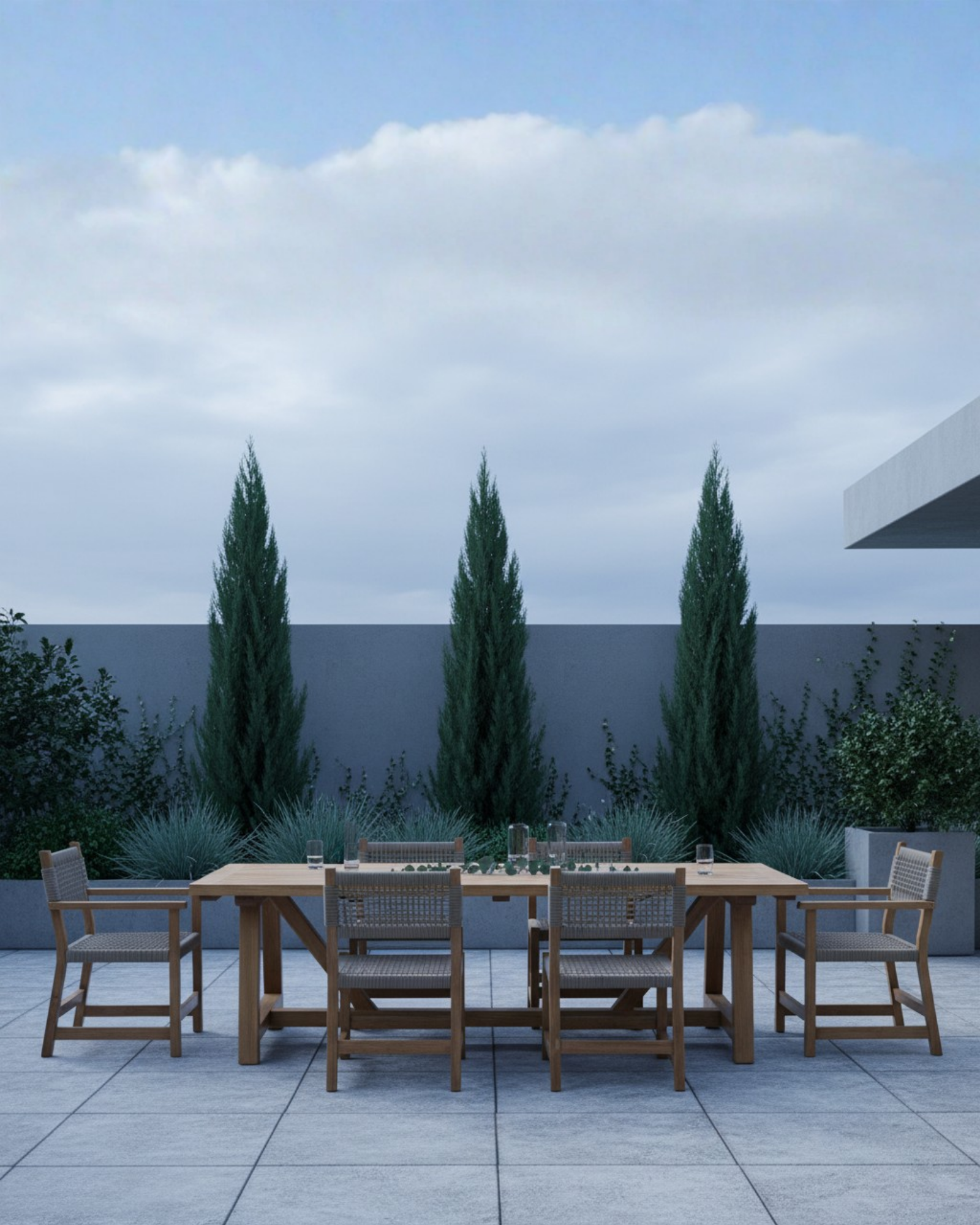 Maya Kütük Bahçe Masası 100x180 | Kestane Ağacından Dayanıklı Dış Mekan Masası