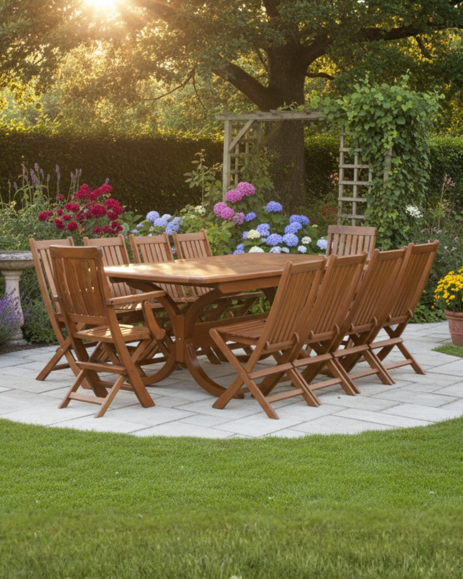 Palermo XL Dış Mekan Masa Sandalye Seti | Sağlam, Şık ve Uzun Ömürlü