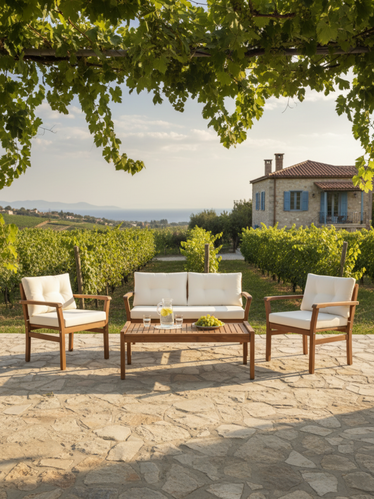 Paris Oturma Grubu | Dört Mevsim Şıklık ve Cayanıklılık Bir Arada - 2+1+1-Sehpa