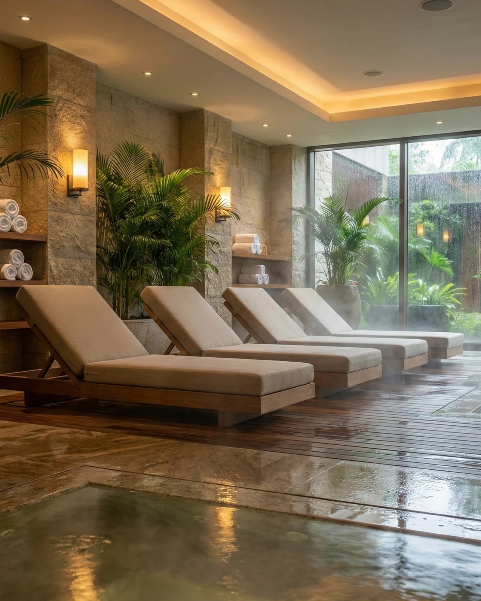 Paris Masif Ahşap Şezlong